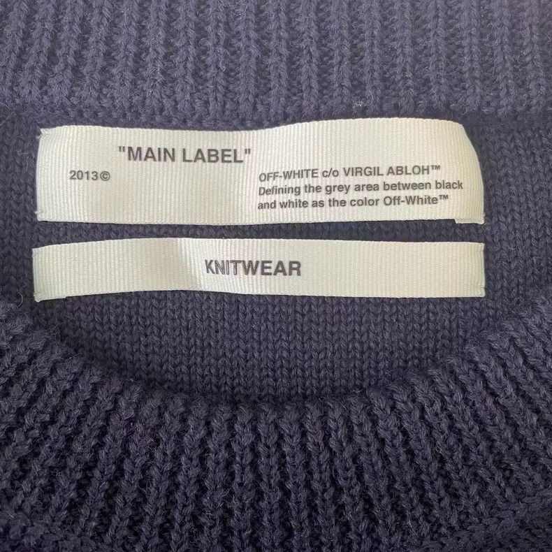 Off-White OFF-White Logo Knitted Sweater Size L-yf Size US L / EU 52-54 / 3 - 3 Thumbnail