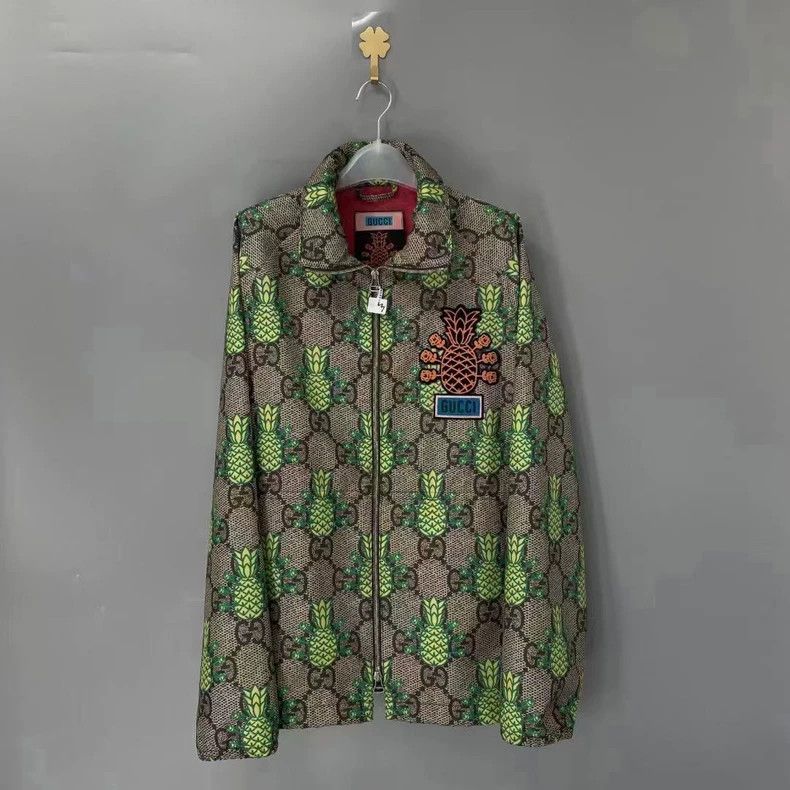 Gucci Gucci Pineapple Logo Zipper Jacket New-yf Size US M / EU 48-50 / 2 - 2 Thumbnail