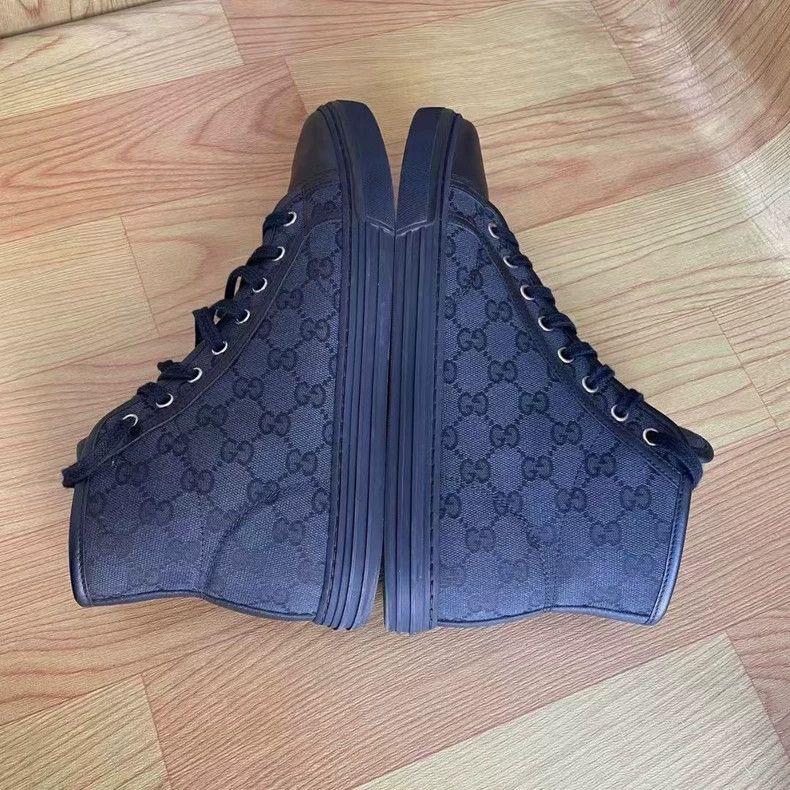 Gucci Gucci Black Logo Print High-Top Sneakers-yf Size US 8 / EU 41 - 3 Thumbnail