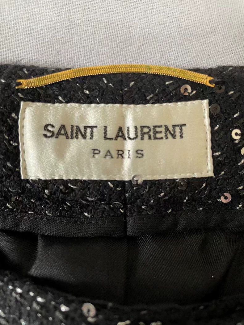 Saint Laurent Paris Saint Laurent Sequin Embellished Straight Pants-yf Size US 40 / EU 56 - 3 Thumbnail
