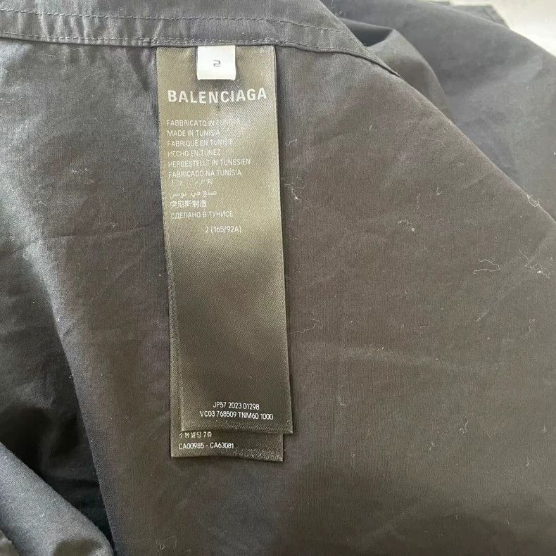 Balenciaga Balenciaga Embroidered Logo Long Sleeve Shirt-yf Size US M / EU 48-50 / 2 - 4 Thumbnail