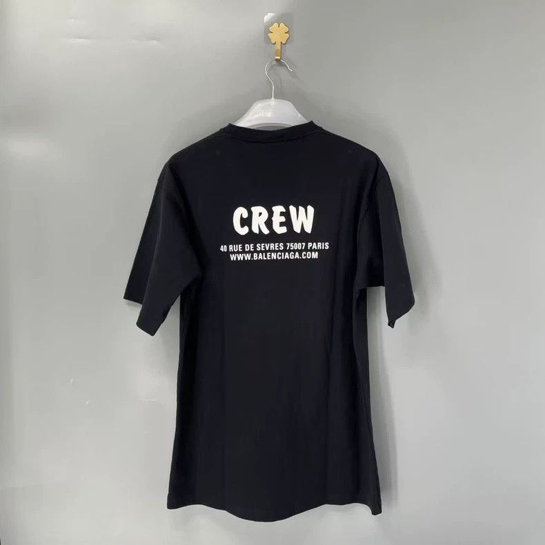 Balenciaga Balenciaga Crew Black Short Sleeve Shirt-yf Size US XXS / EU 40 - 2 Thumbnail