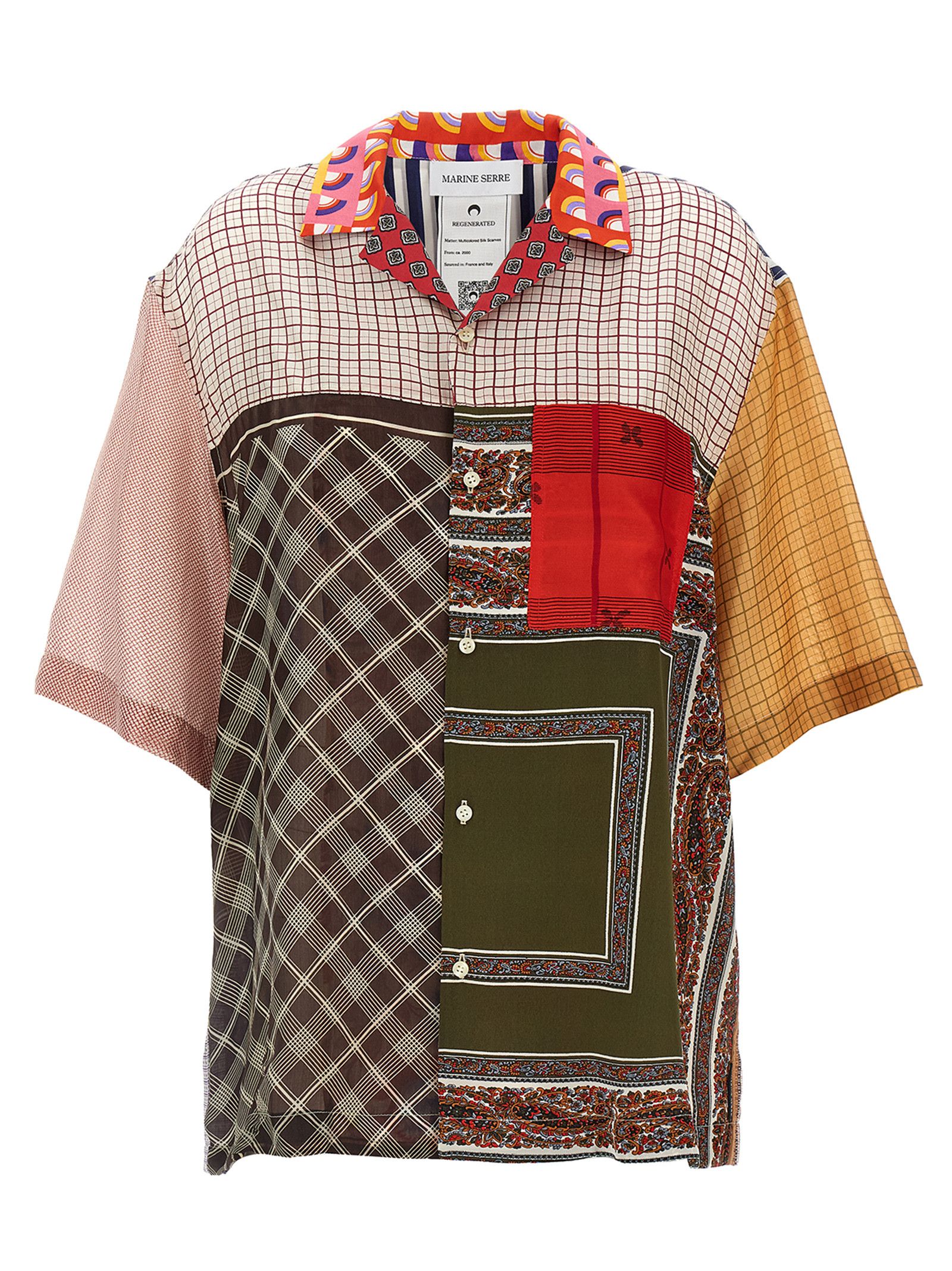 Marine Serre 'Regenerated Silk Scarves Bowling' Shirt Size XXL / US 16-18 / IT 52-54 - 5 Thumbnail