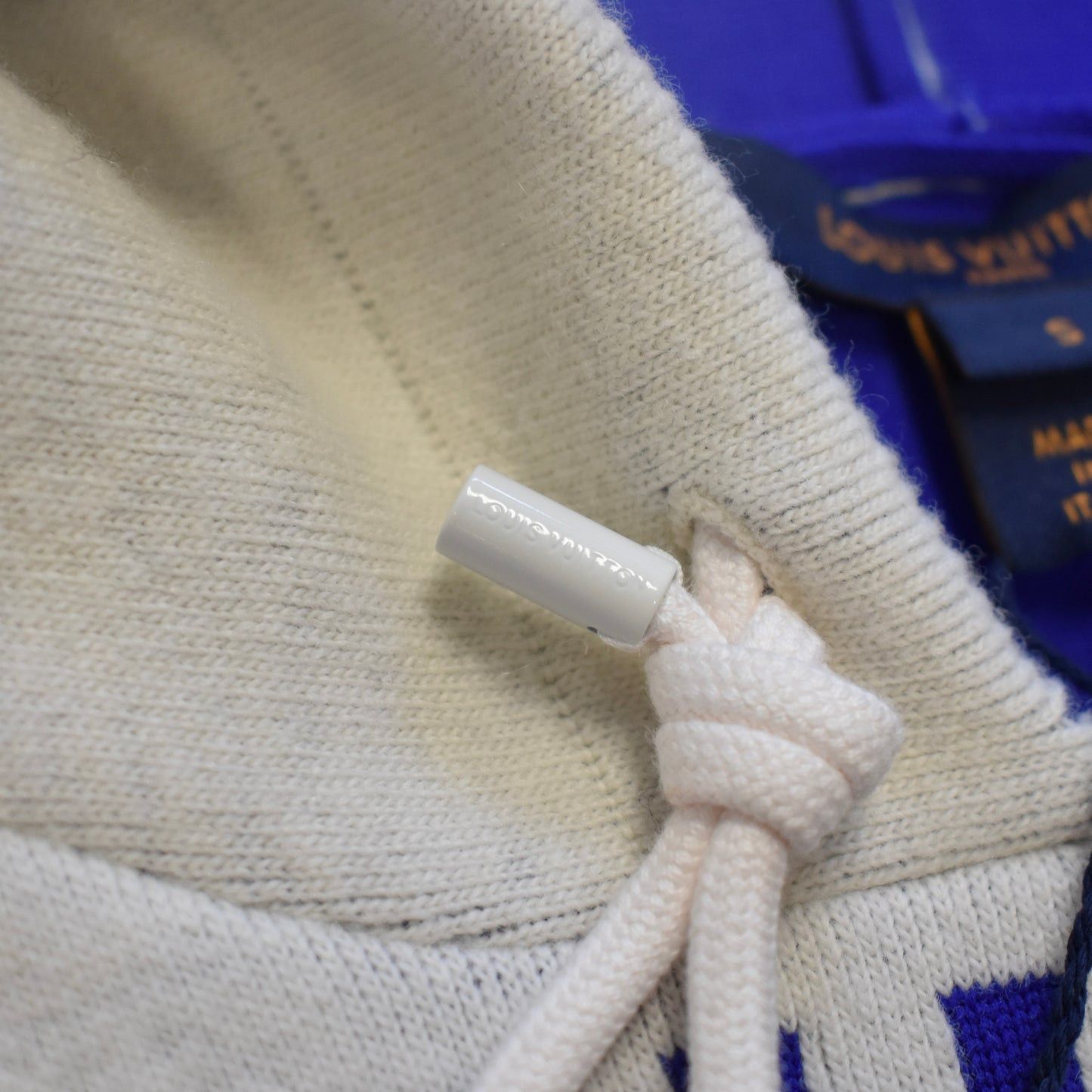 Louis Vuitton Louis Vuitton Signature Chunky Stripes Hoodie Blue White Size S / US 4 / IT 40 - 7 Thumbnail