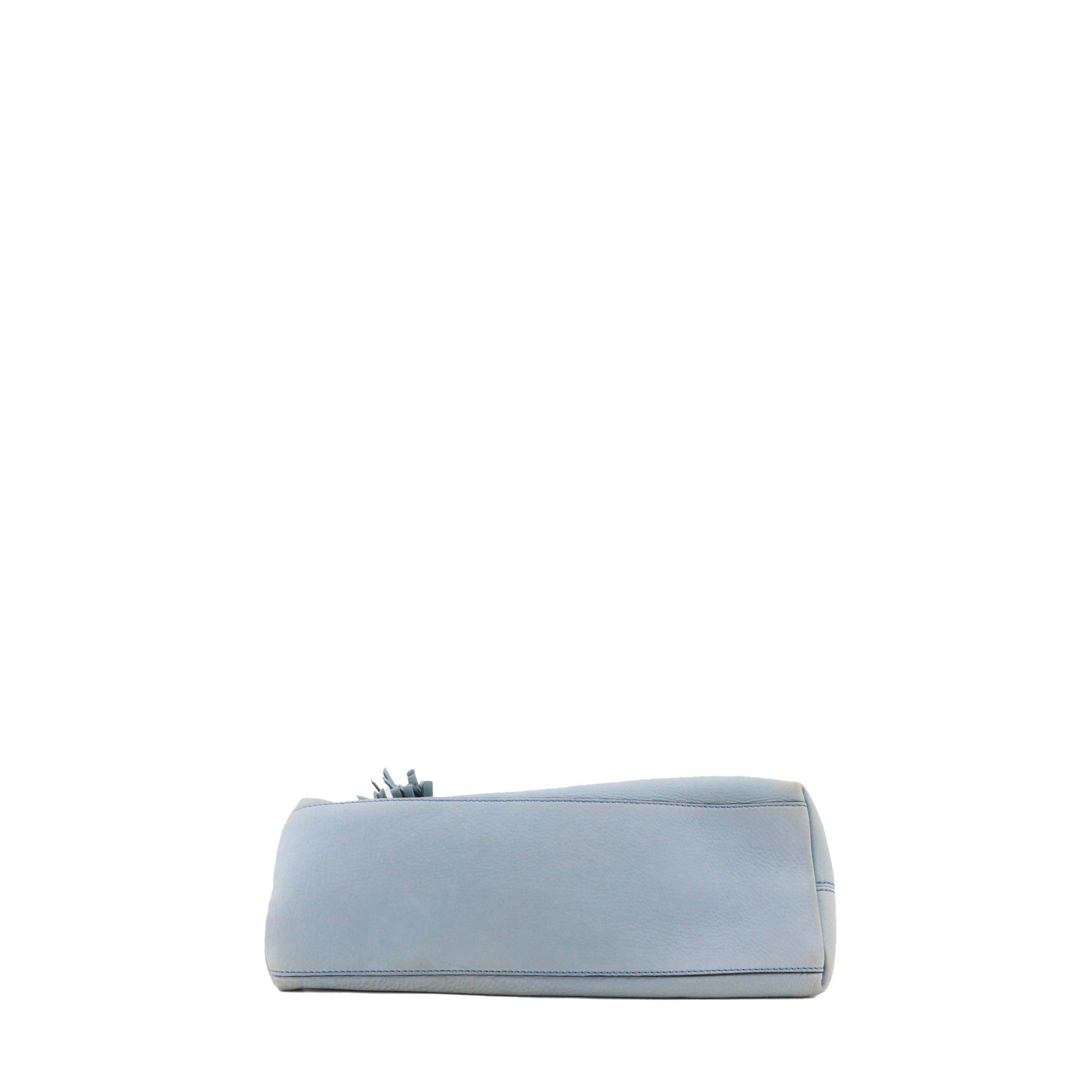 Gucci GUCCI - Gucci Soho tote bag in light blue grained leather Size ONE SIZE - 4 Thumbnail