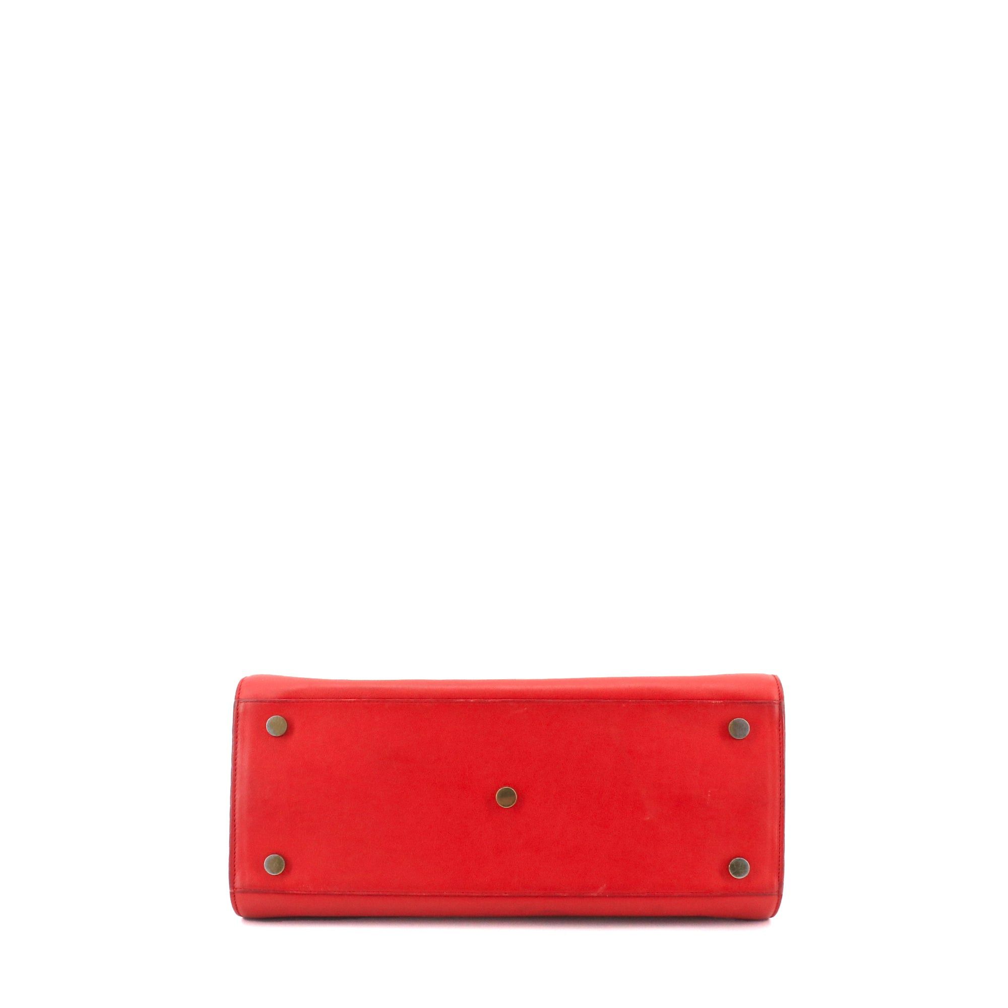 Saint Laurent Paris SAINT LAURENT - Saint Laurent small day bag in red leather Size ONE SIZE - 4 Thumbnail