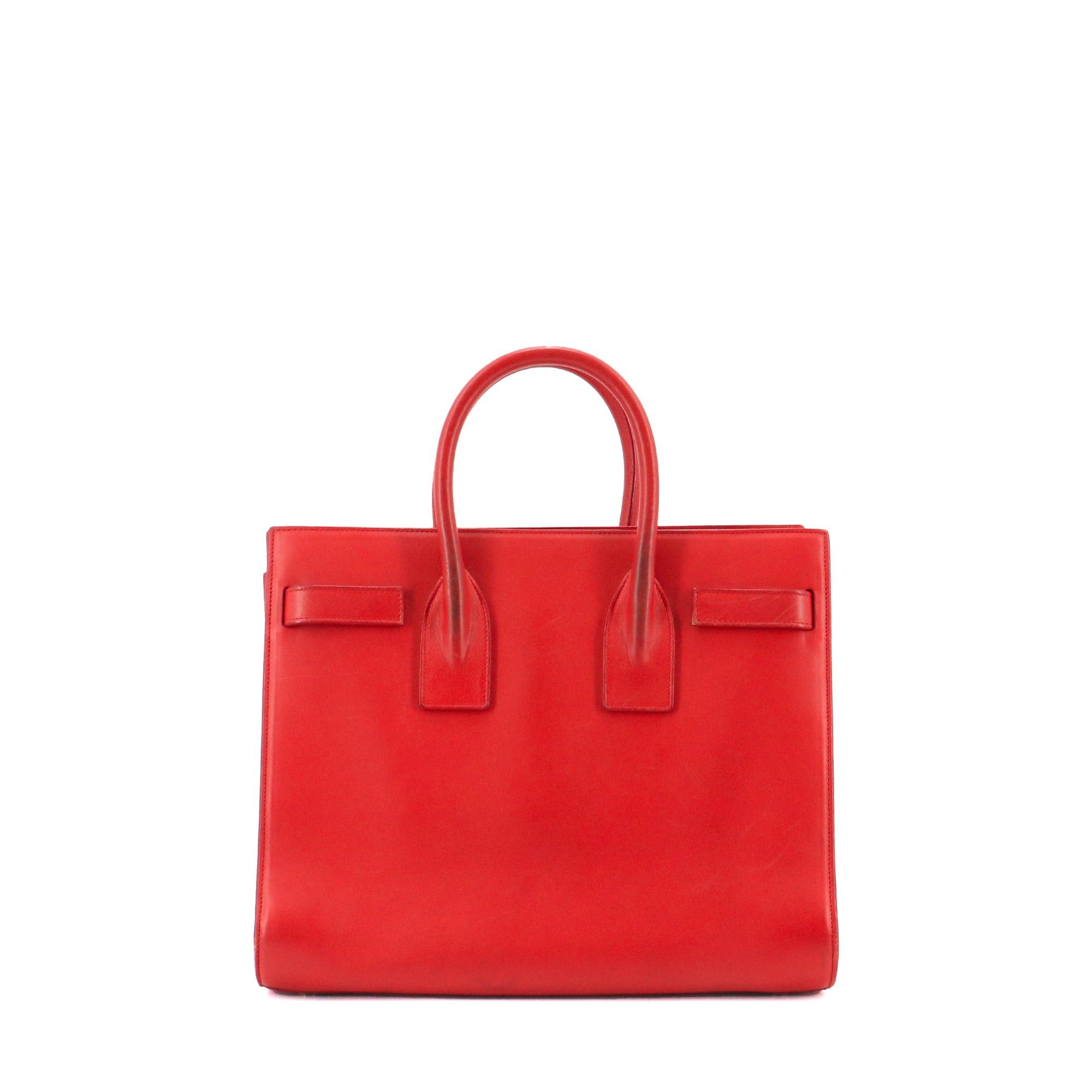 Saint Laurent Paris SAINT LAURENT - Saint Laurent small day bag in red leather Size ONE SIZE - 3 Thumbnail