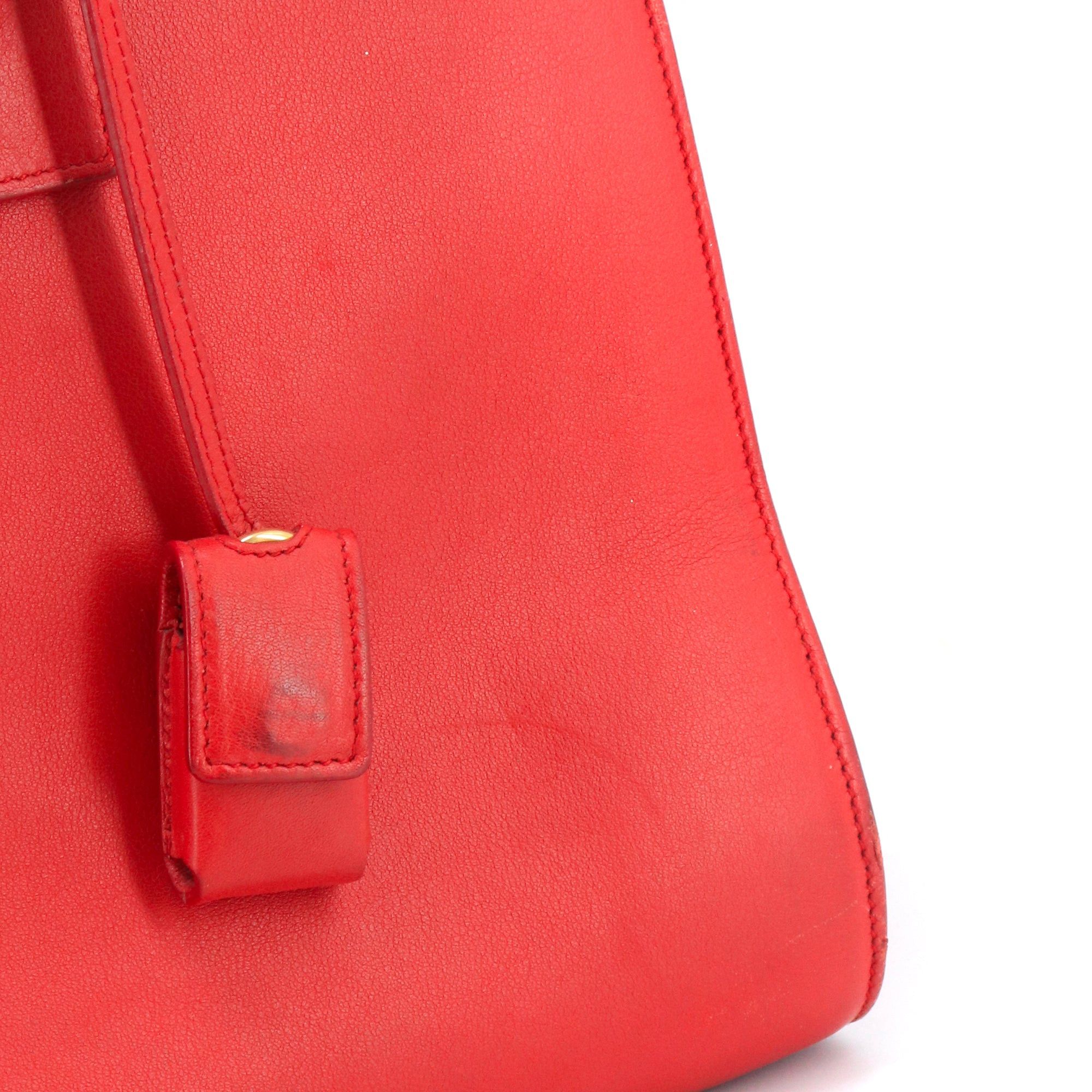Saint Laurent Paris SAINT LAURENT - Saint Laurent small day bag in red leather Size ONE SIZE - 7 Thumbnail