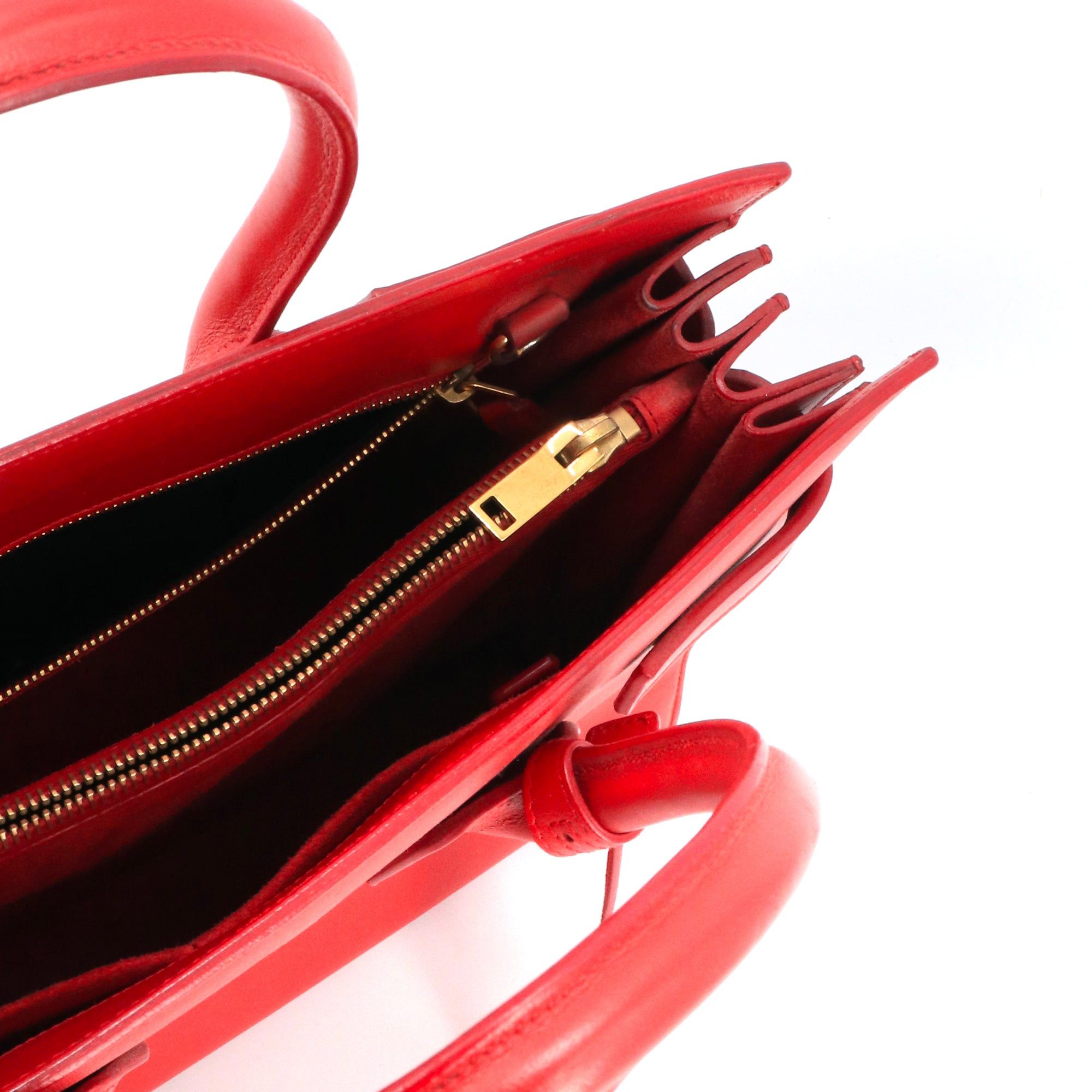 Saint Laurent Paris SAINT LAURENT - Saint Laurent small day bag in red leather Size ONE SIZE - 8 Thumbnail