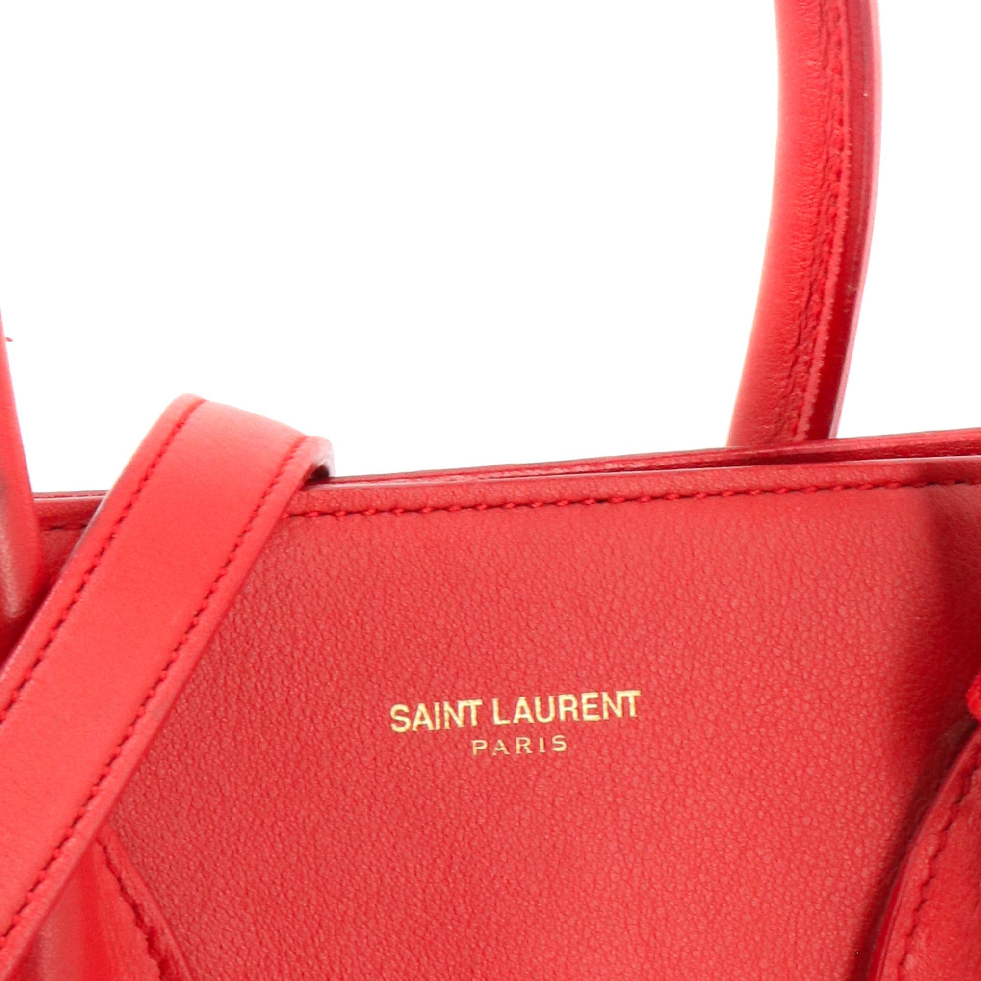 Saint Laurent Paris SAINT LAURENT - Saint Laurent small day bag in red leather Size ONE SIZE - 5 Thumbnail