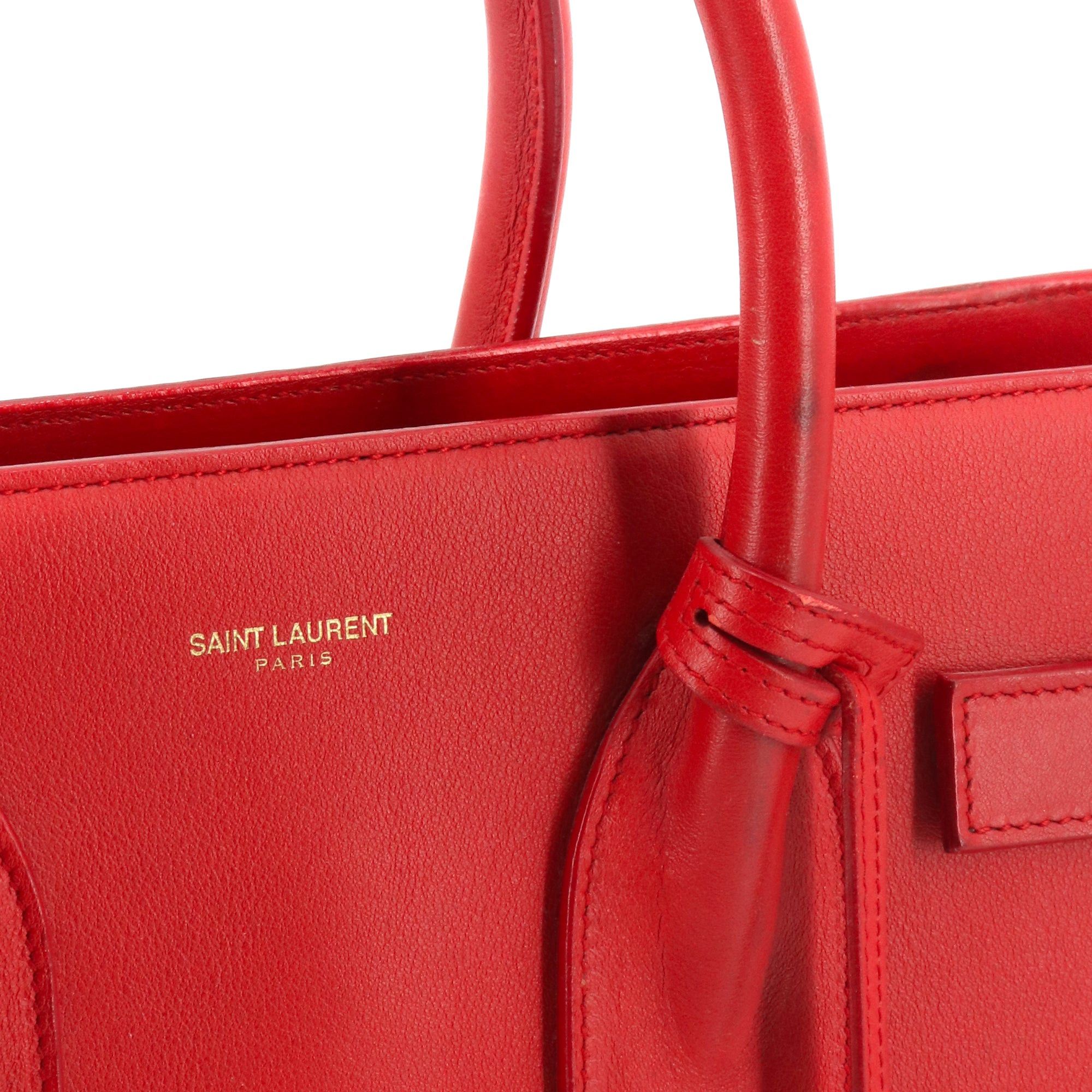 Saint Laurent Paris SAINT LAURENT - Saint Laurent small day bag in red leather Size ONE SIZE - 6 Thumbnail