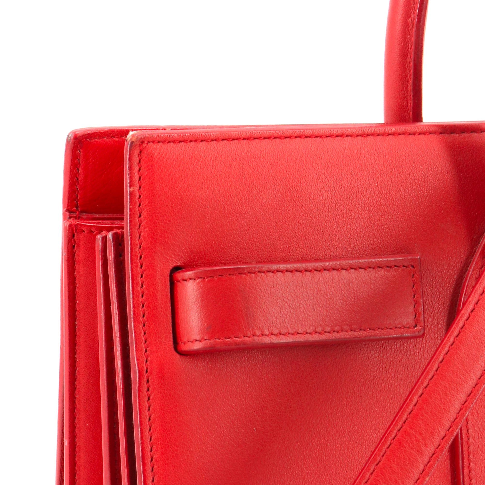 Saint Laurent Paris SAINT LAURENT - Saint Laurent small day bag in red leather Size ONE SIZE - 9 Thumbnail