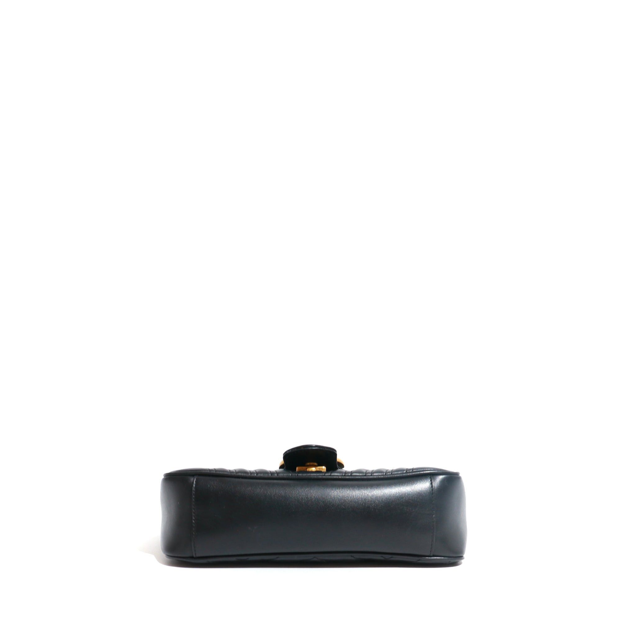 Gucci GUCCI - GG Marmont Small Size shoulder bag in black leather Size ONE SIZE - 4 Thumbnail