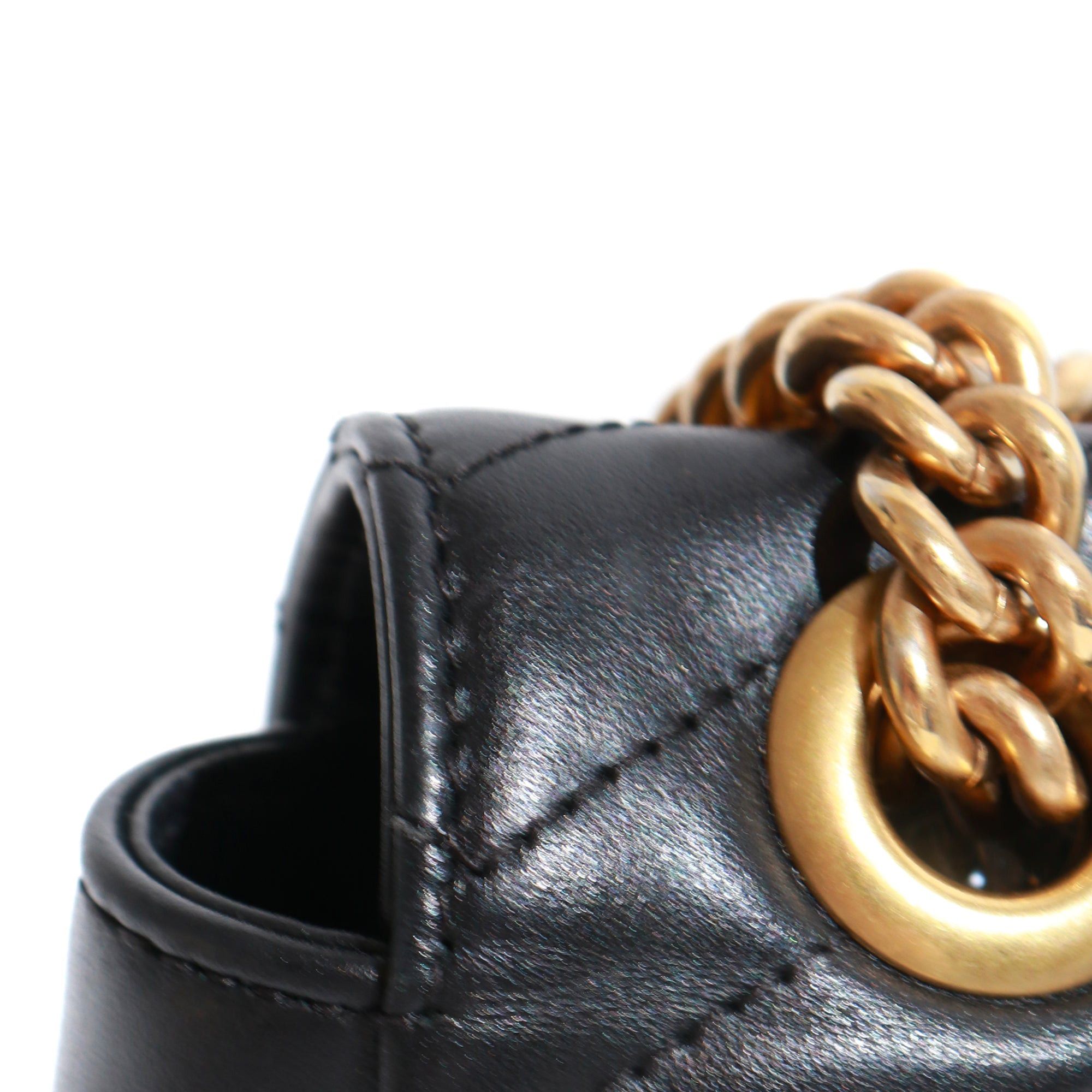 Gucci GUCCI - GG Marmont Small Size shoulder bag in black leather Size ONE SIZE - 7 Thumbnail
