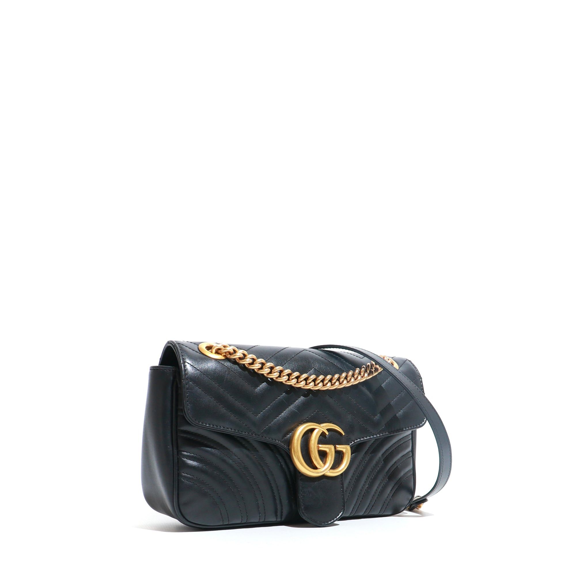 Gucci GUCCI - GG Marmont Small Size shoulder bag in black leather Size ONE SIZE - 2 Thumbnail