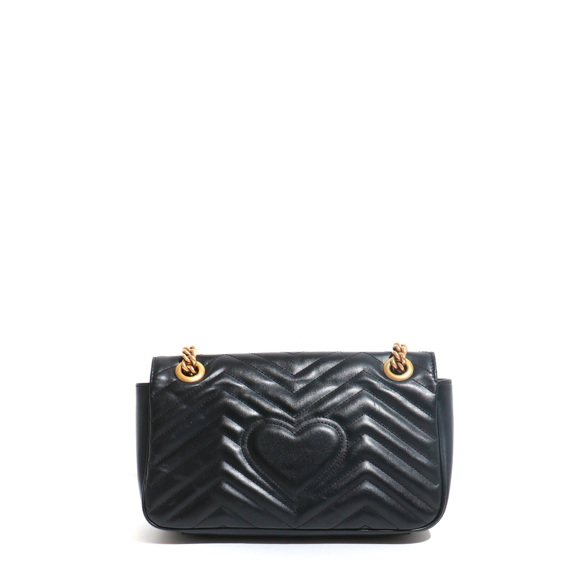 Gucci GUCCI - GG Marmont Small Size shoulder bag in black leather Size ONE SIZE - 3 Thumbnail