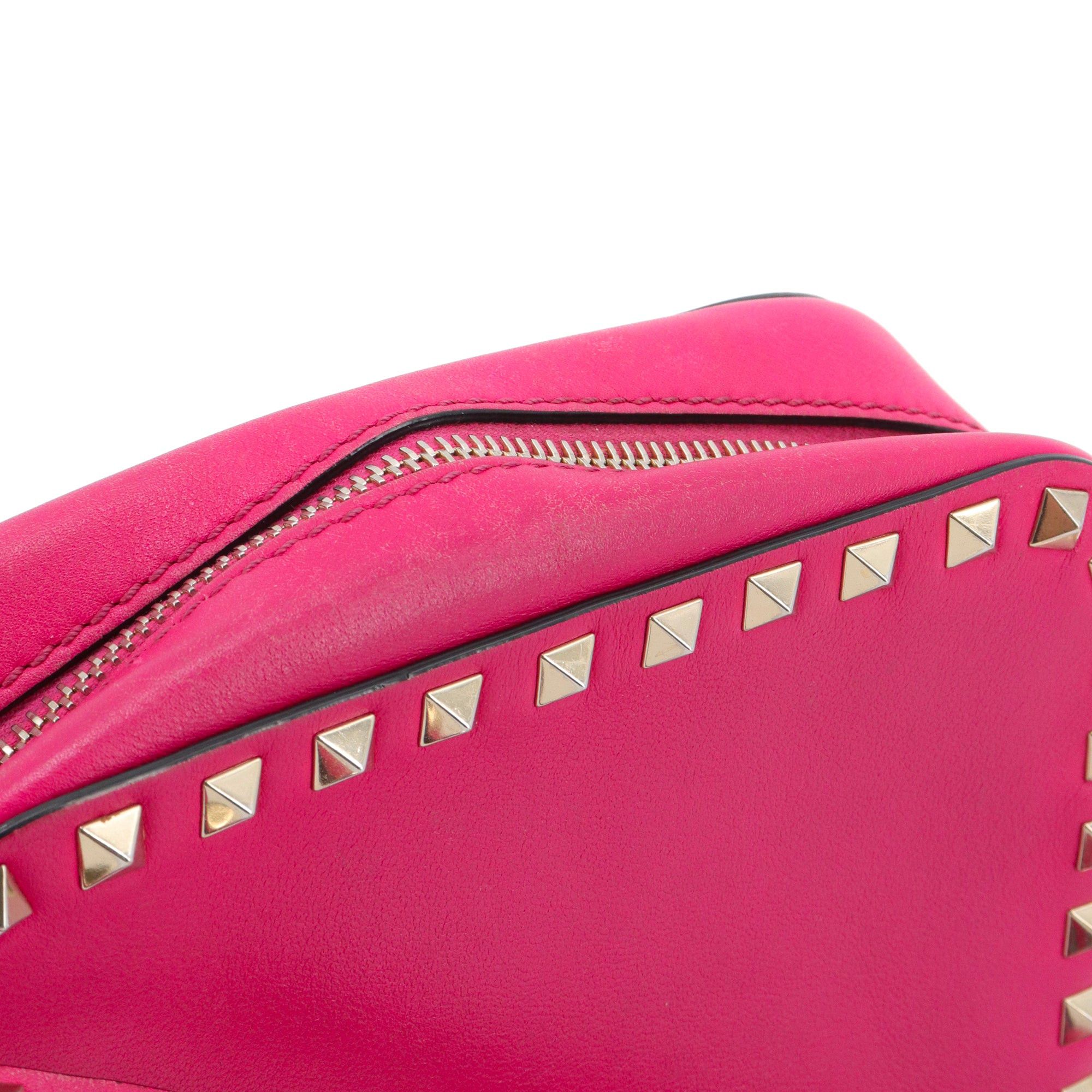 Valentino VALENTINO - Valentino Rockstud Rolling shoulder bag in pink smooth leather Size ONE SIZE - 7 Thumbnail