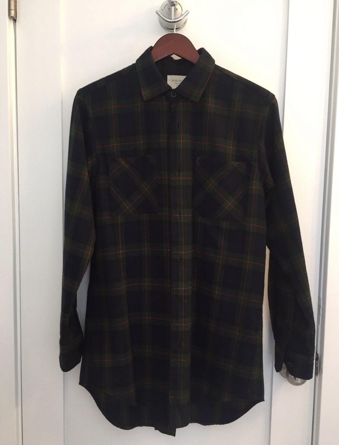 image of Fear Of God Third Collection Flannel in Green, Men's (Size Medium)