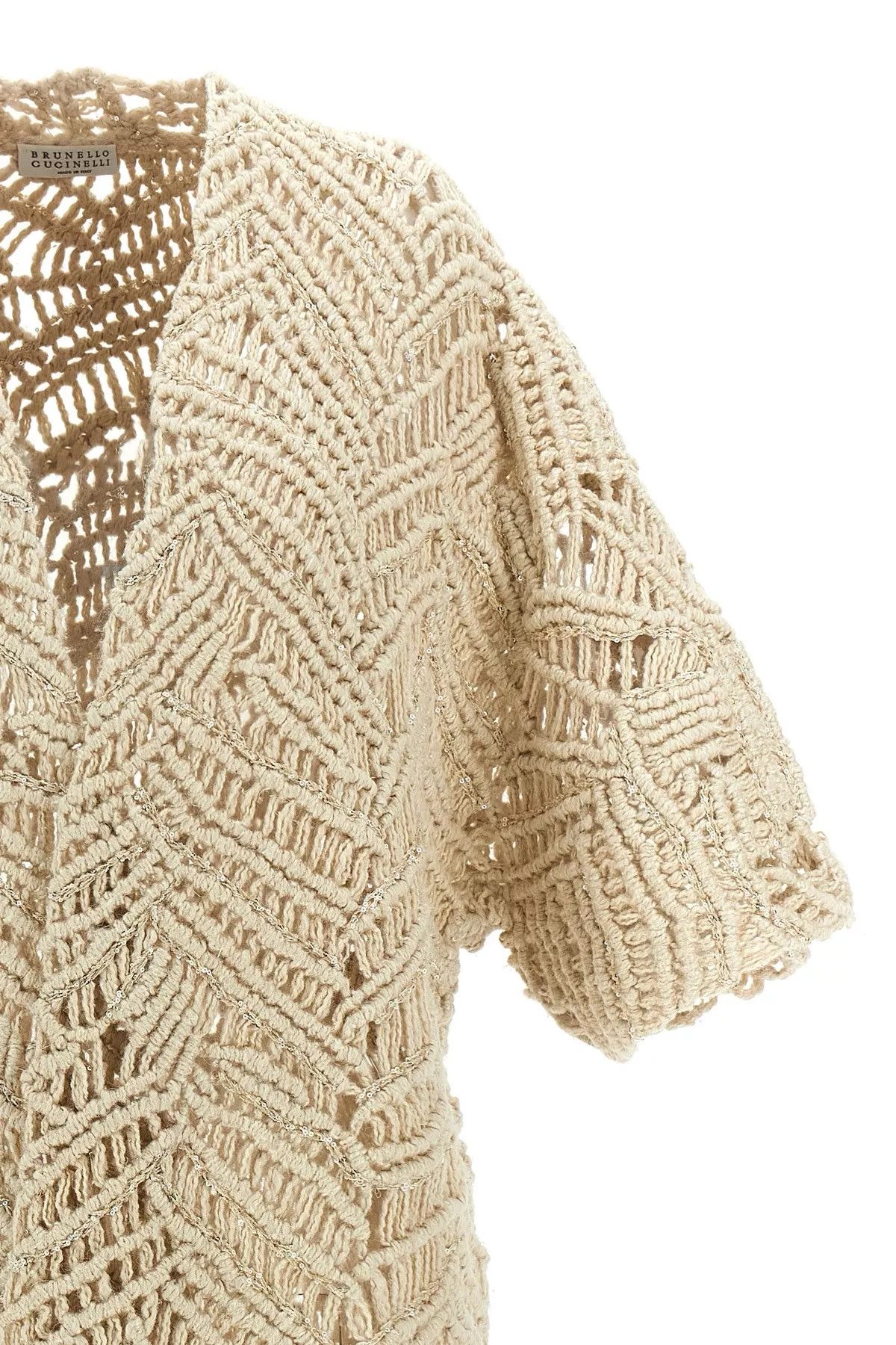Brunello Cucinelli 'OPERA Dazzling Macramé' cardigan Size M / US 6-8 / IT 42-44 - 3 Thumbnail