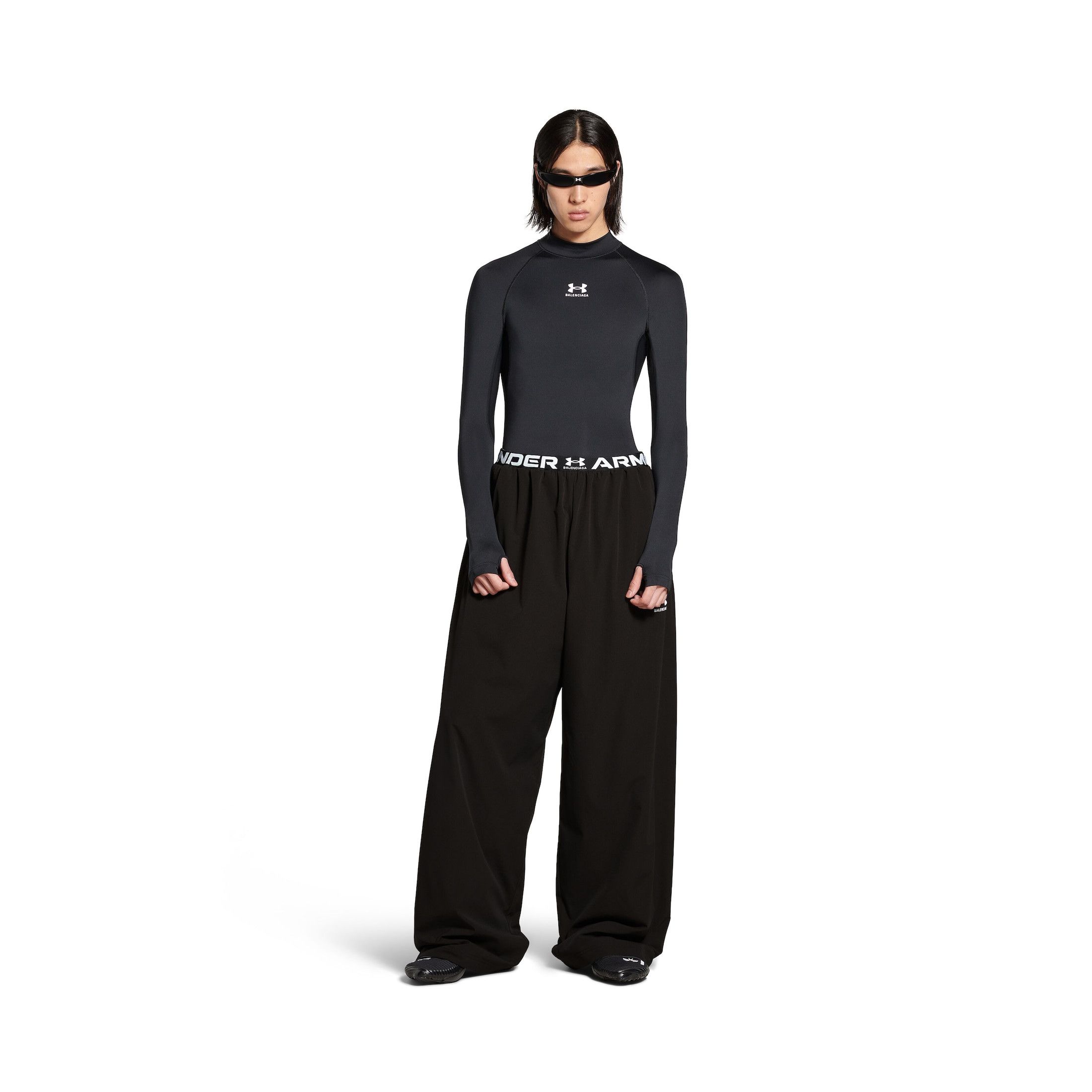 Balenciaga MEN'S UNDER ARMOUR® REVERSIBLE LAYERED TRACKSUIT PANTS IN BLACK Size US 28 / EU 44 - 4 Thumbnail