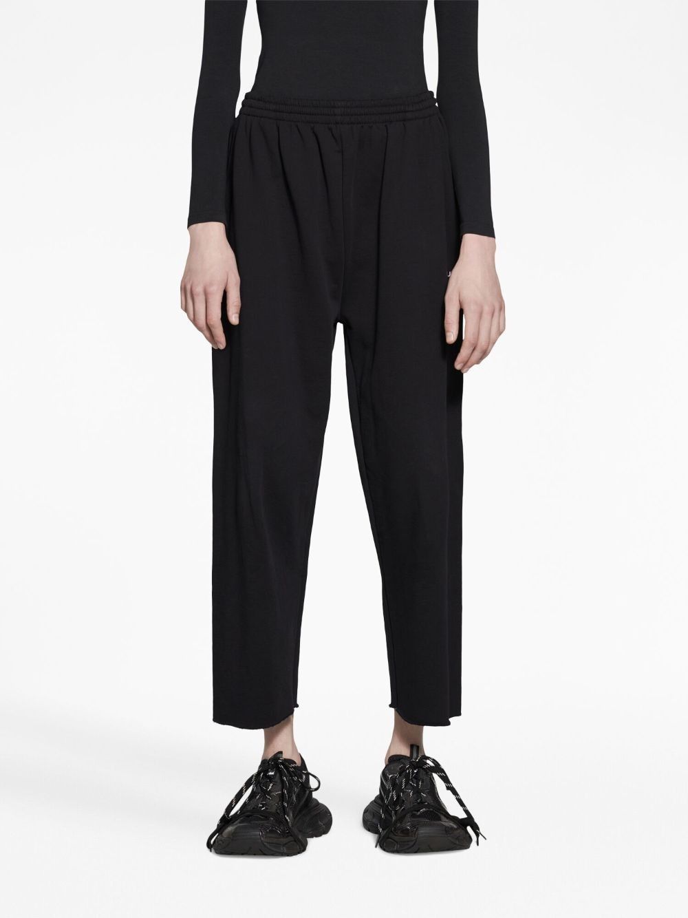 Balenciaga Mirror logo-print cropped sweatpants Size US 29 - 4 Thumbnail