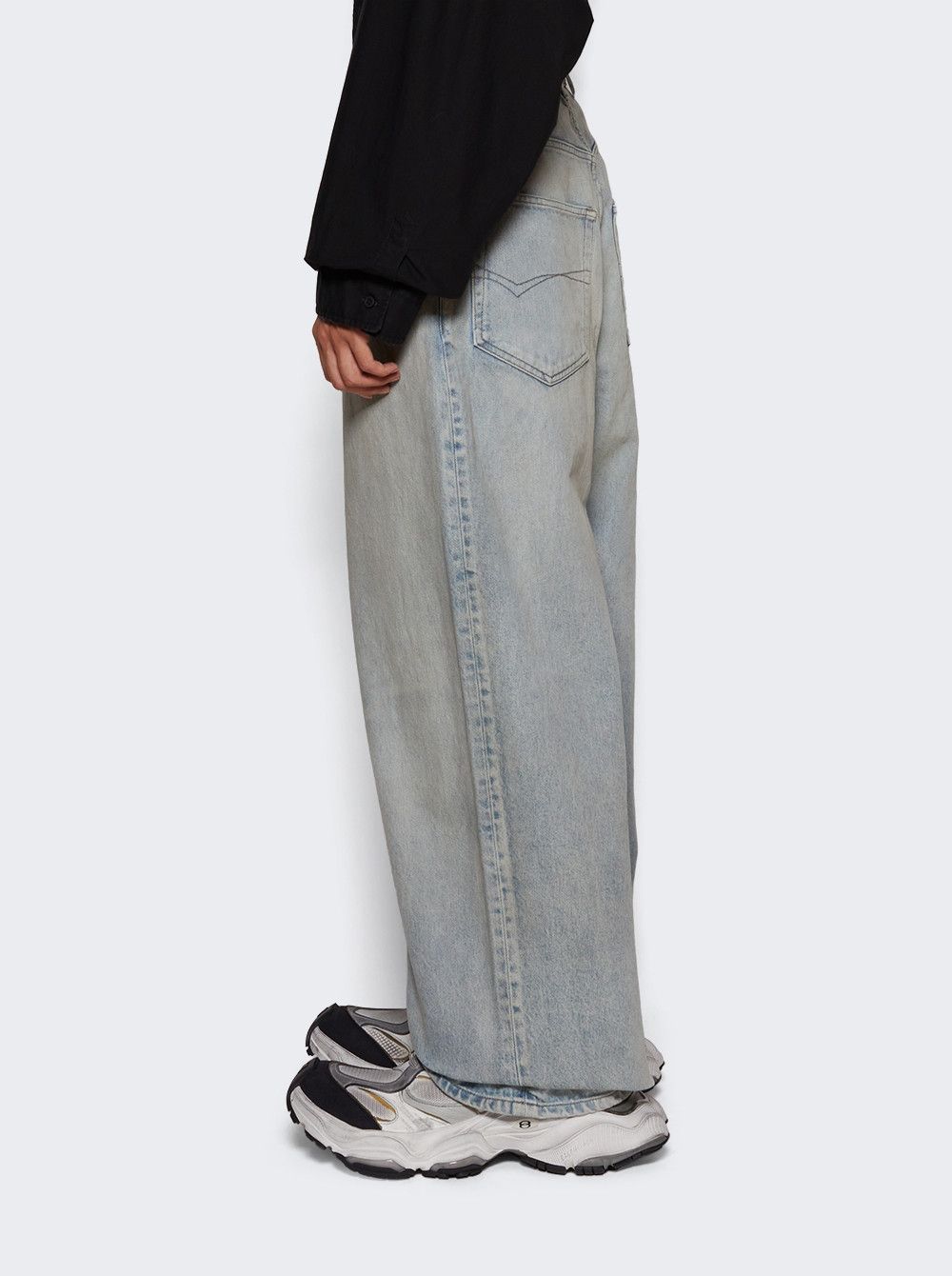 STICKER BAGGY PANTS DIRTY BLUE
