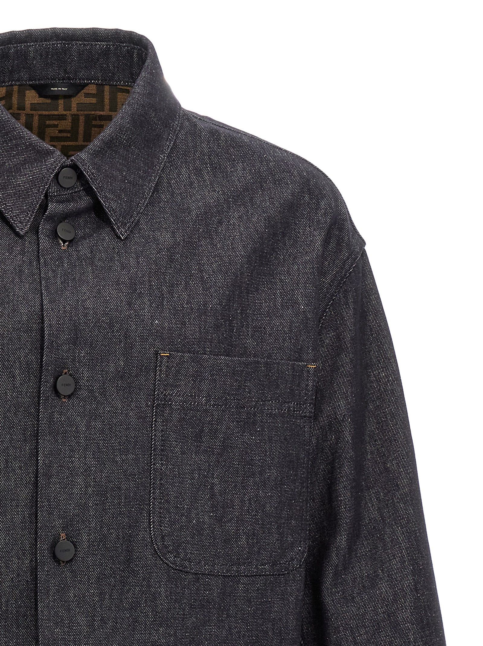 Fendi Denim Jacket Size US L / EU 52-54 / 3 - 3 Thumbnail