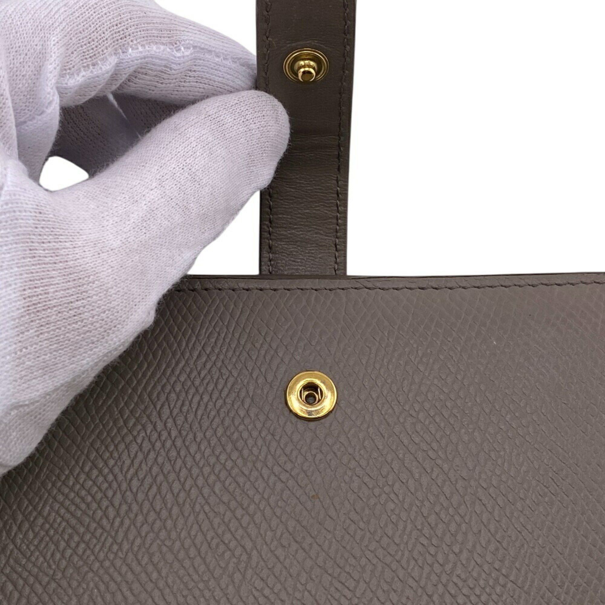 Celine CELINE Medium Strap Bi-fold Wallet Beige Women's Size ONE SIZE - 7 Thumbnail