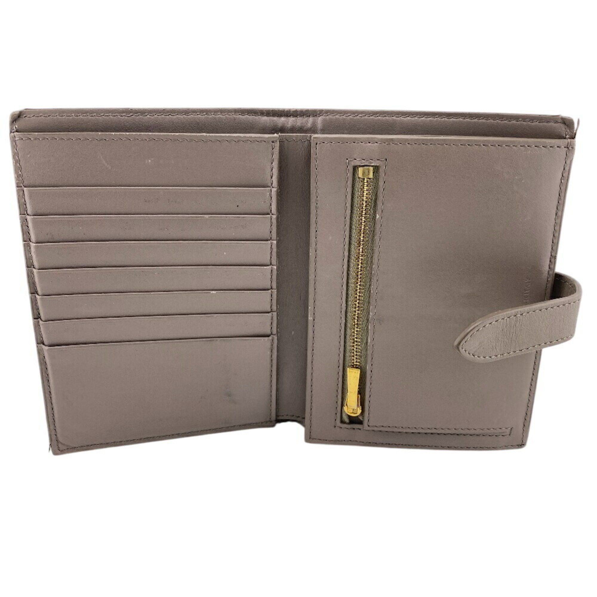 Celine CELINE Medium Strap Bi-fold Wallet Beige Women's Size ONE SIZE - 8 Thumbnail