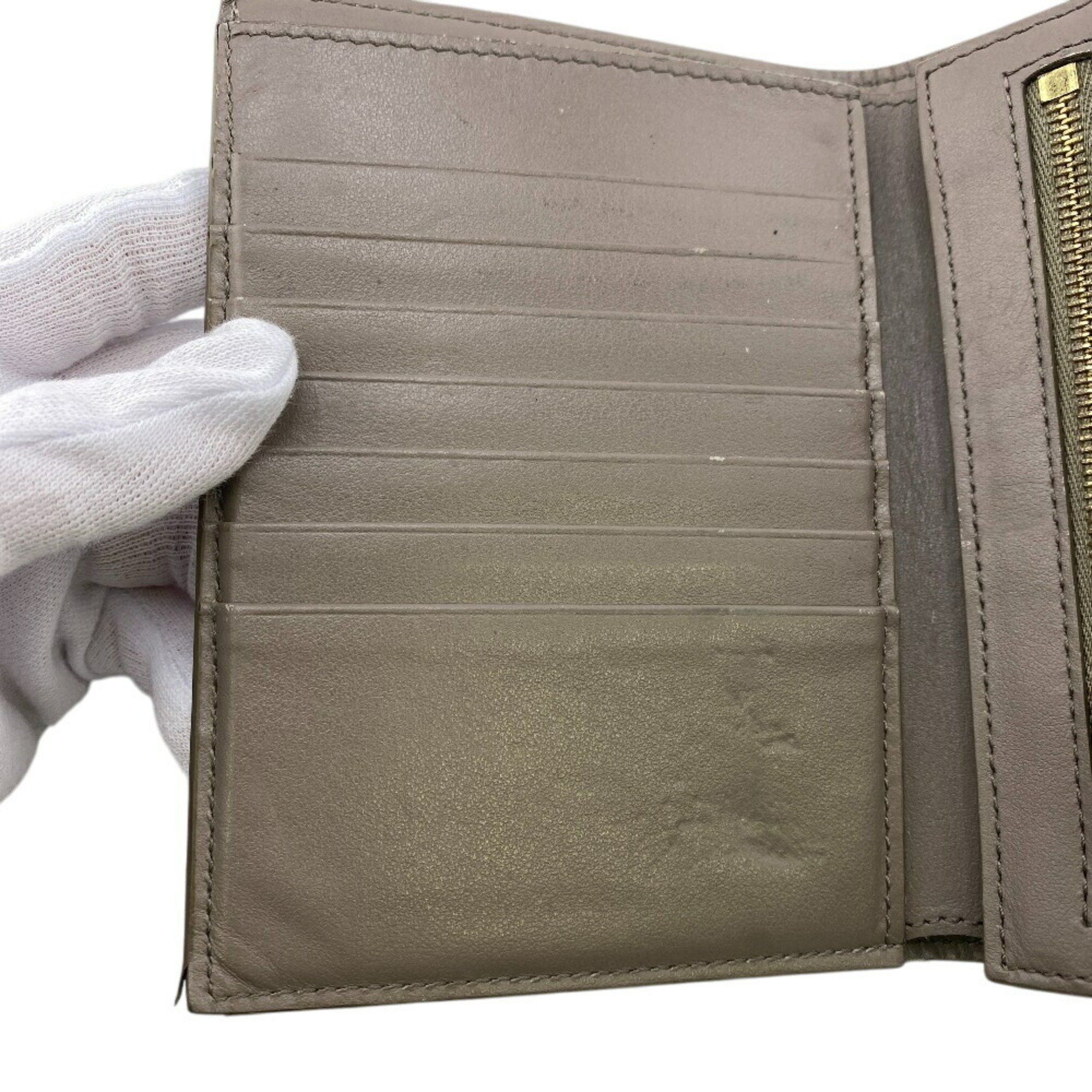 Celine CELINE Medium Strap Bi-fold Wallet Beige Women's Size ONE SIZE - 10 Thumbnail