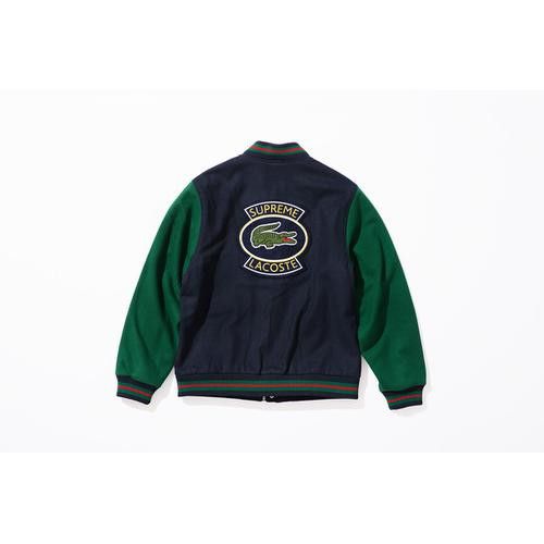 Supreme Supreme/Lacoste Wool Varsity Jacket | Grailed