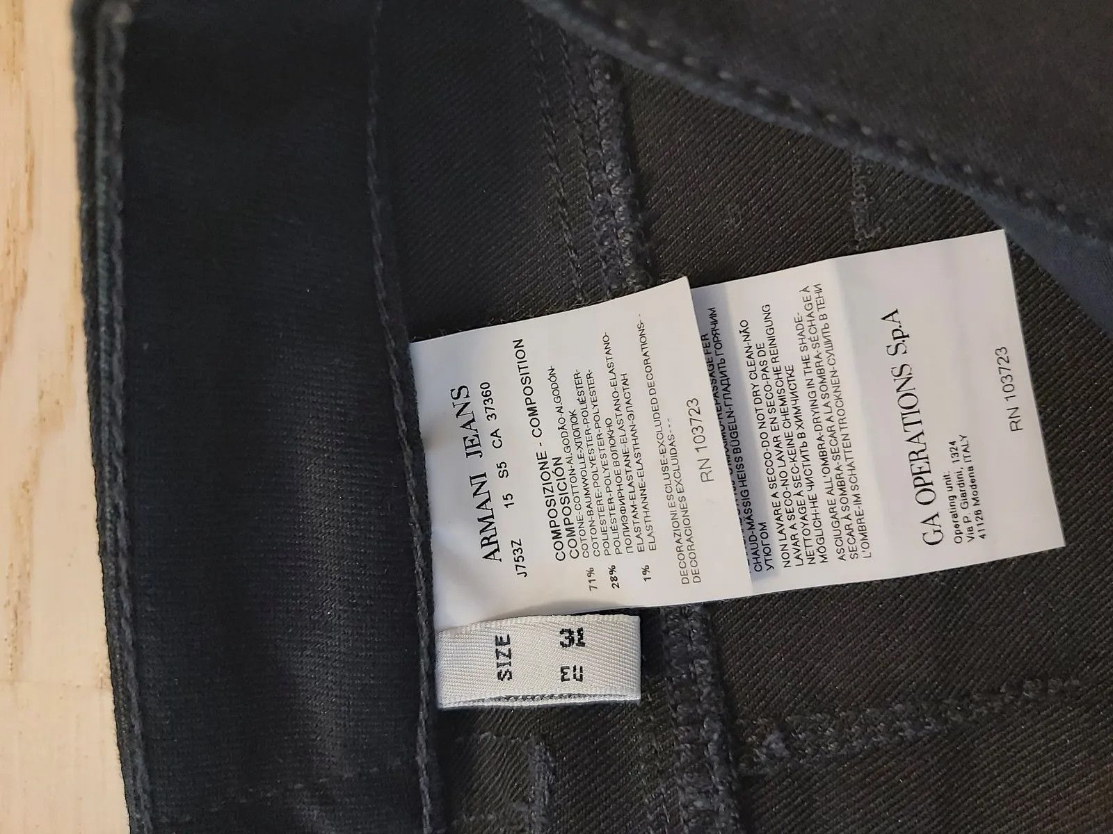 Armani Armani Jeans Size 31" - 3 Thumbnail