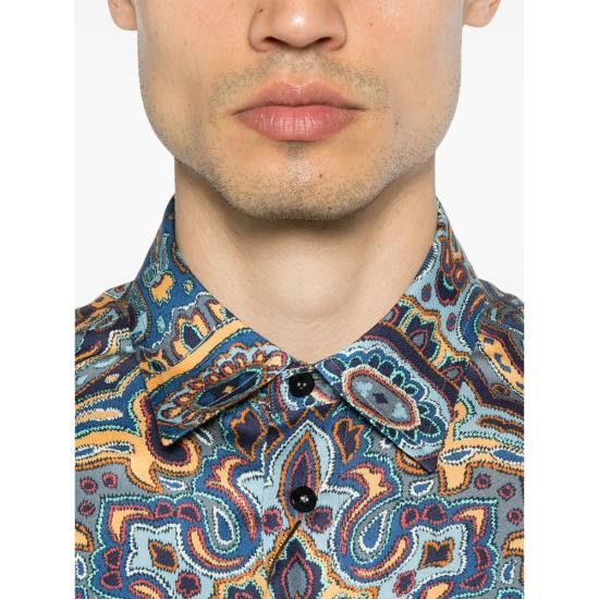 Etro ETRO Men Long Tops 99SP4E0 MRIC0052 X0883 BLUE Size US M / EU 48-50 / 2 - 4 Thumbnail