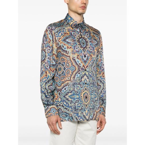 Etro ETRO Men Long Tops 99SP4E0 MRIC0052 X0883 BLUE Size US M / EU 48-50 / 2 - 5 Thumbnail
