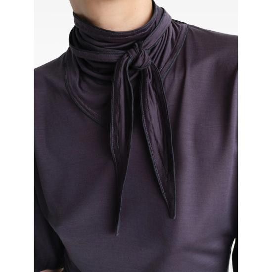 Lemaire LEMAIRE Women Blouses TO1337 LJ1011 BK980 PURPLE Size L / US 10 / IT 46 - 5 Thumbnail