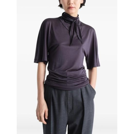 Lemaire LEMAIRE Women Blouses TO1337 LJ1011 BK980 PURPLE Size L / US 10 / IT 46 - 4 Thumbnail
