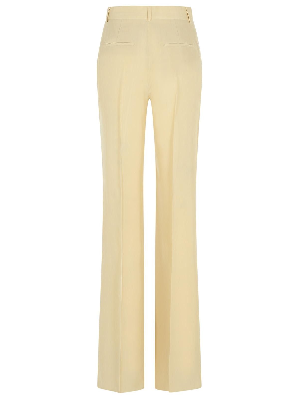 Sportmax SPORTMAX 'Orario' Ivory Viscose Trousers Size 28" / US 6 / IT 42 - 3 Thumbnail