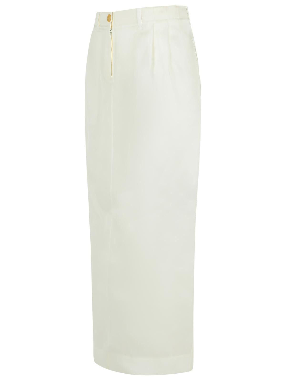 KHAITE KHAITE 'Lucian' White Silk Skirt Size 26" / US 2 / IT 38 - 2 Thumbnail