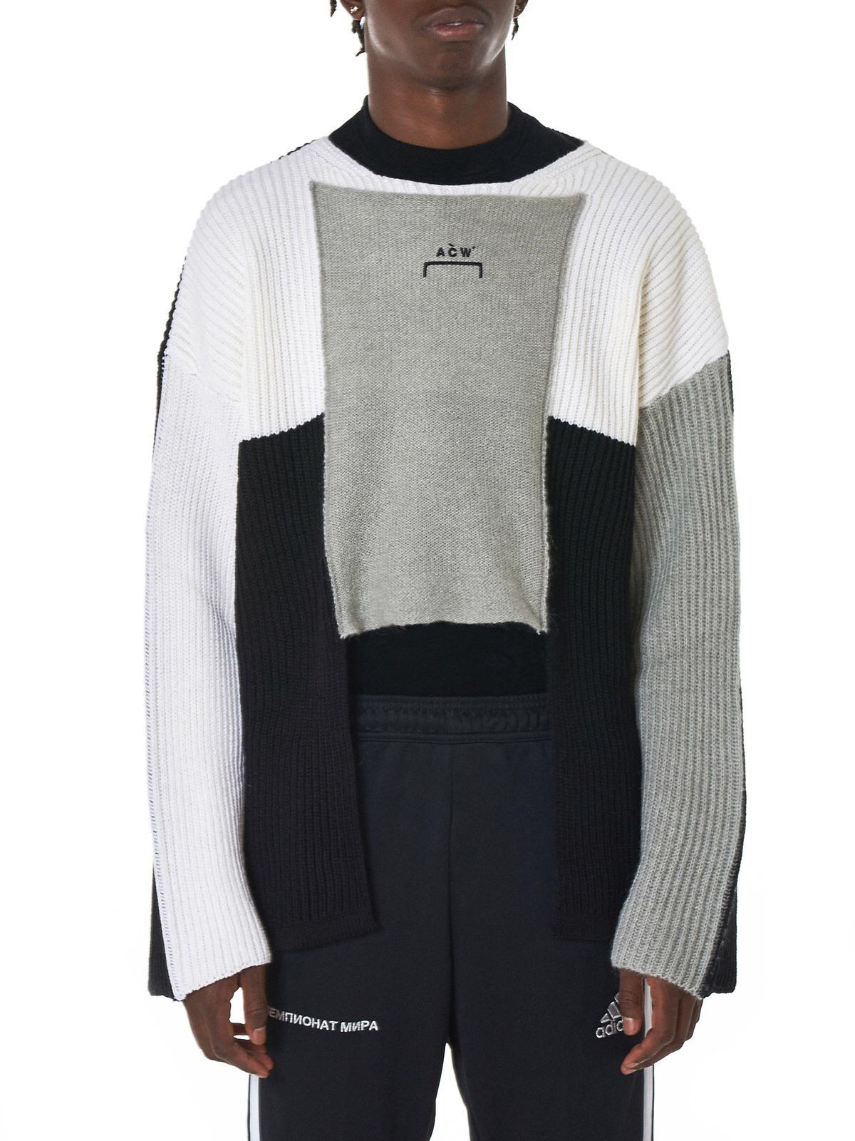 A-COLD-WALL* *Final Drop* A cold Wall panelled asymmetric merino 