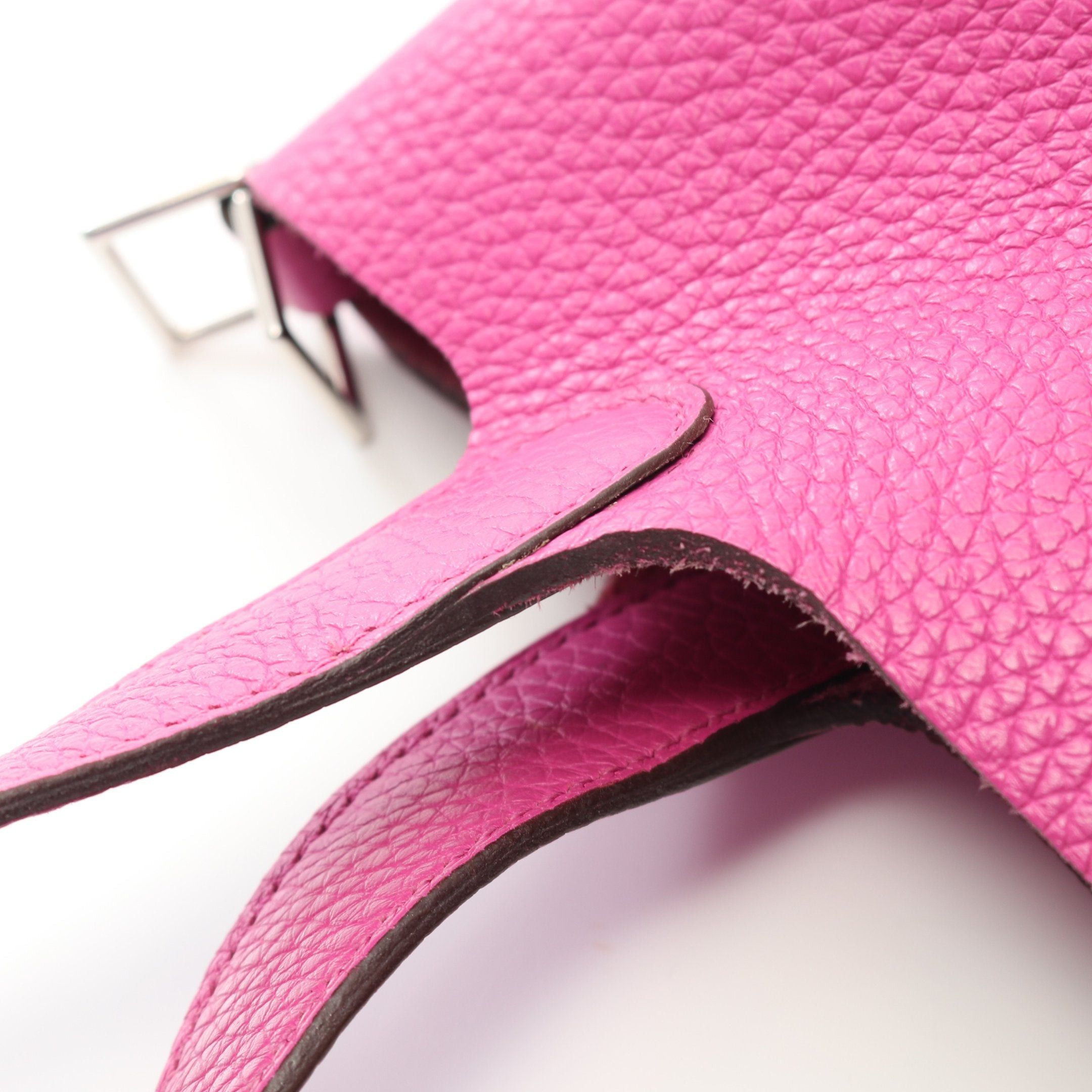 Hermes Hermes Picotan Lock Pm Magnolia Handbag Clemence Leather Pink Purple Silver Hardware C Engraved Size ONE SIZE - 8 Thumbnail