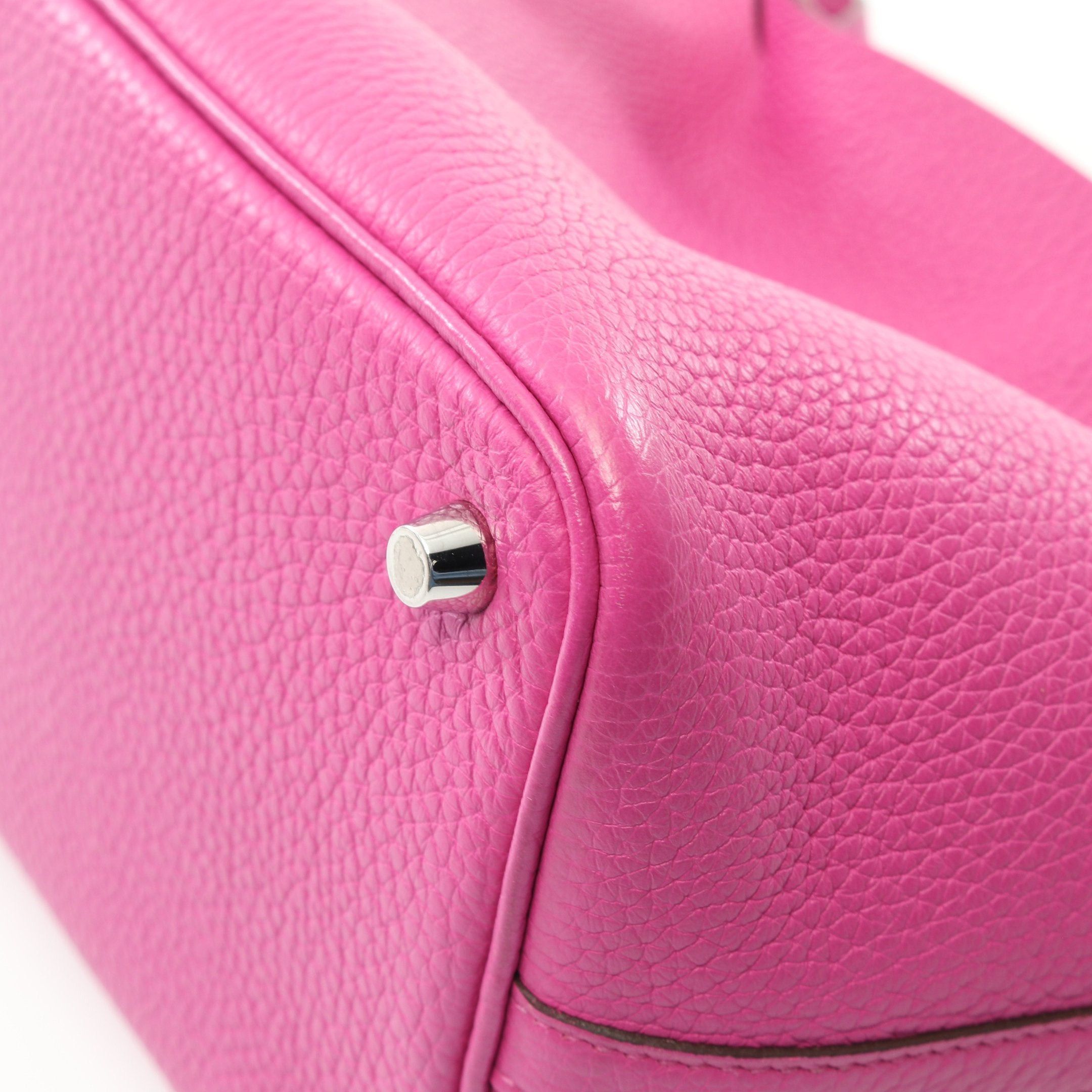 Hermes Hermes Picotan Lock Pm Magnolia Handbag Clemence Leather Pink Purple Silver Hardware C Engraved Size ONE SIZE - 6 Thumbnail