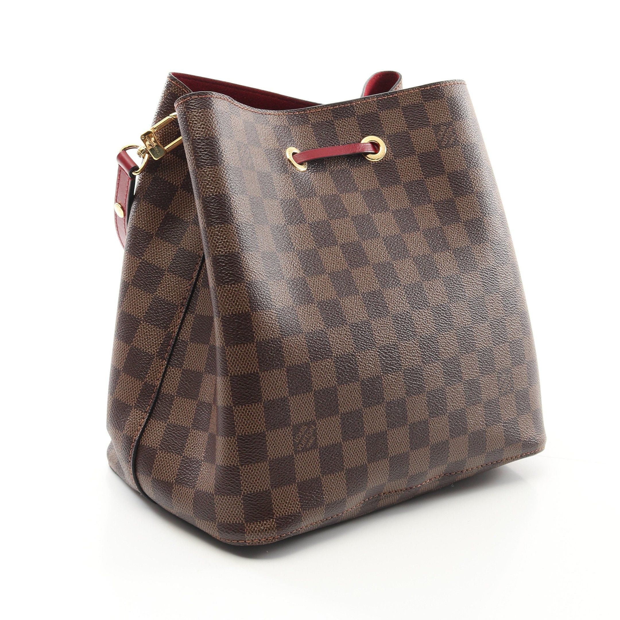 Louis Vuitton Louis Vuitton Neo Noe Damier Ebene Cherry Berry Shoulder Bag Leather Brown Burgundy Size ONE SIZE - 2 Thumbnail