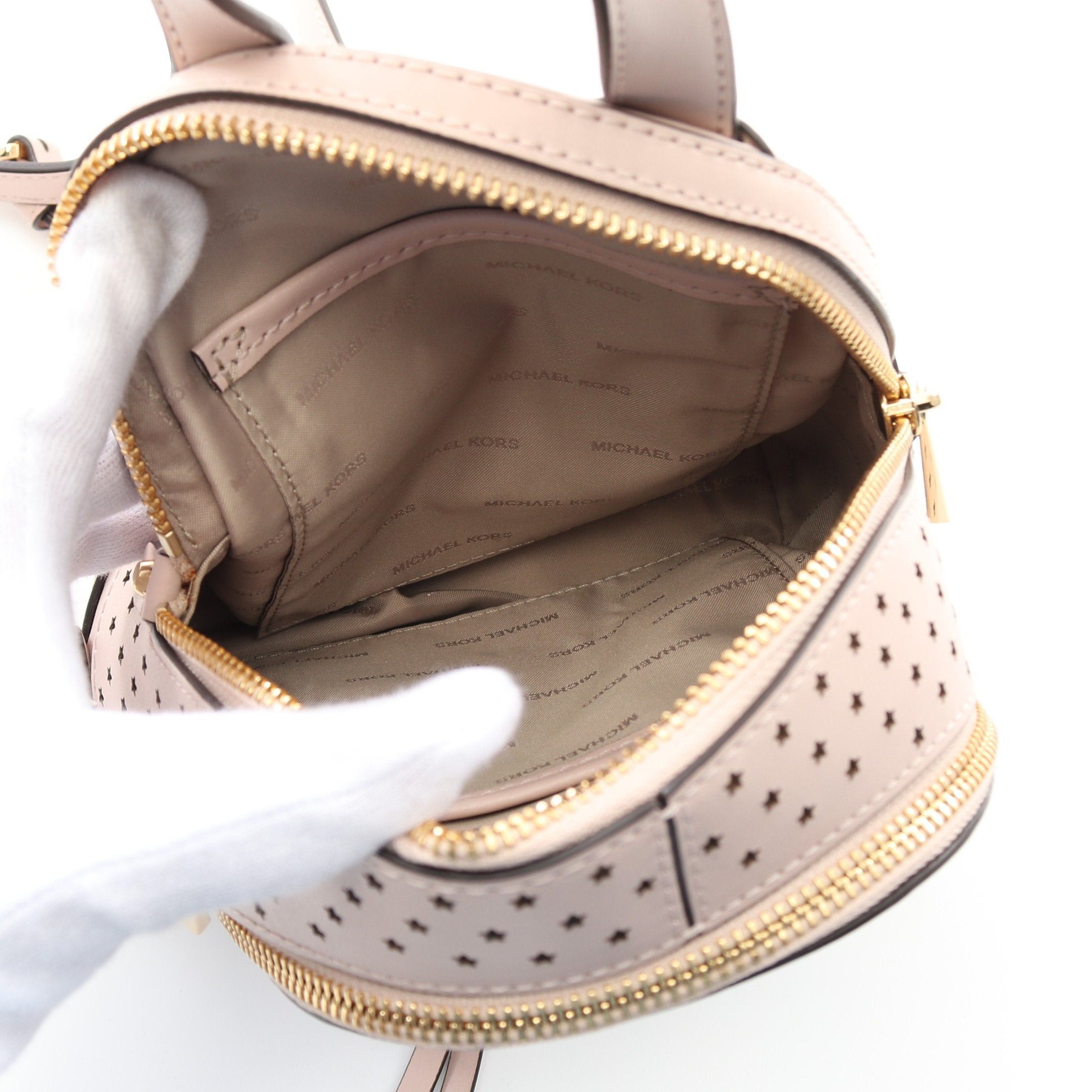 Michael Kors Michael Kors Rhea Rear Mini Rucksack Leather Light Pink Size ONE SIZE - 3 Thumbnail