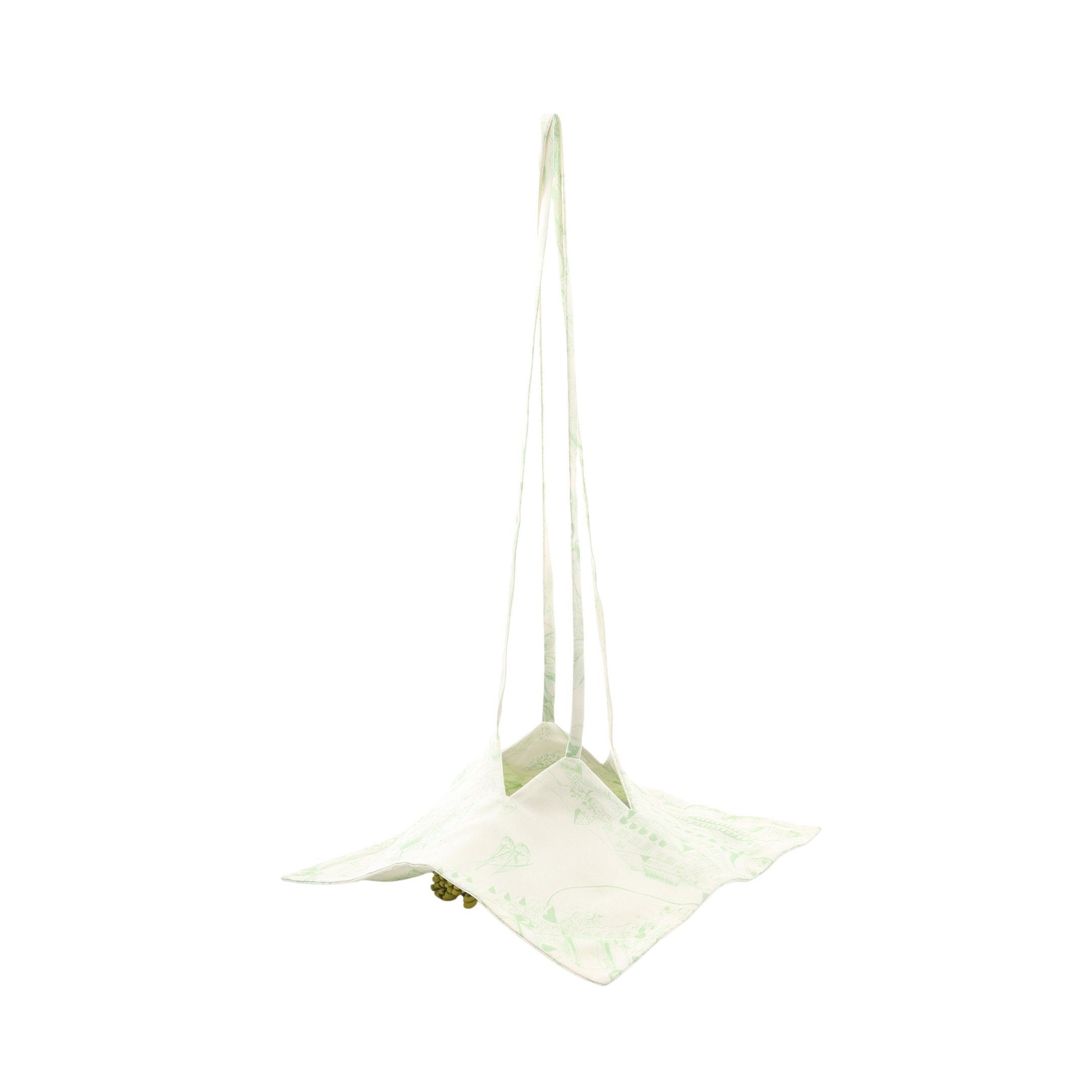 Hermes Hermes Petit H Petite Ash Shoulder Bag Silk Aagneau Off White Light Green Size ONE SIZE - 2 Thumbnail