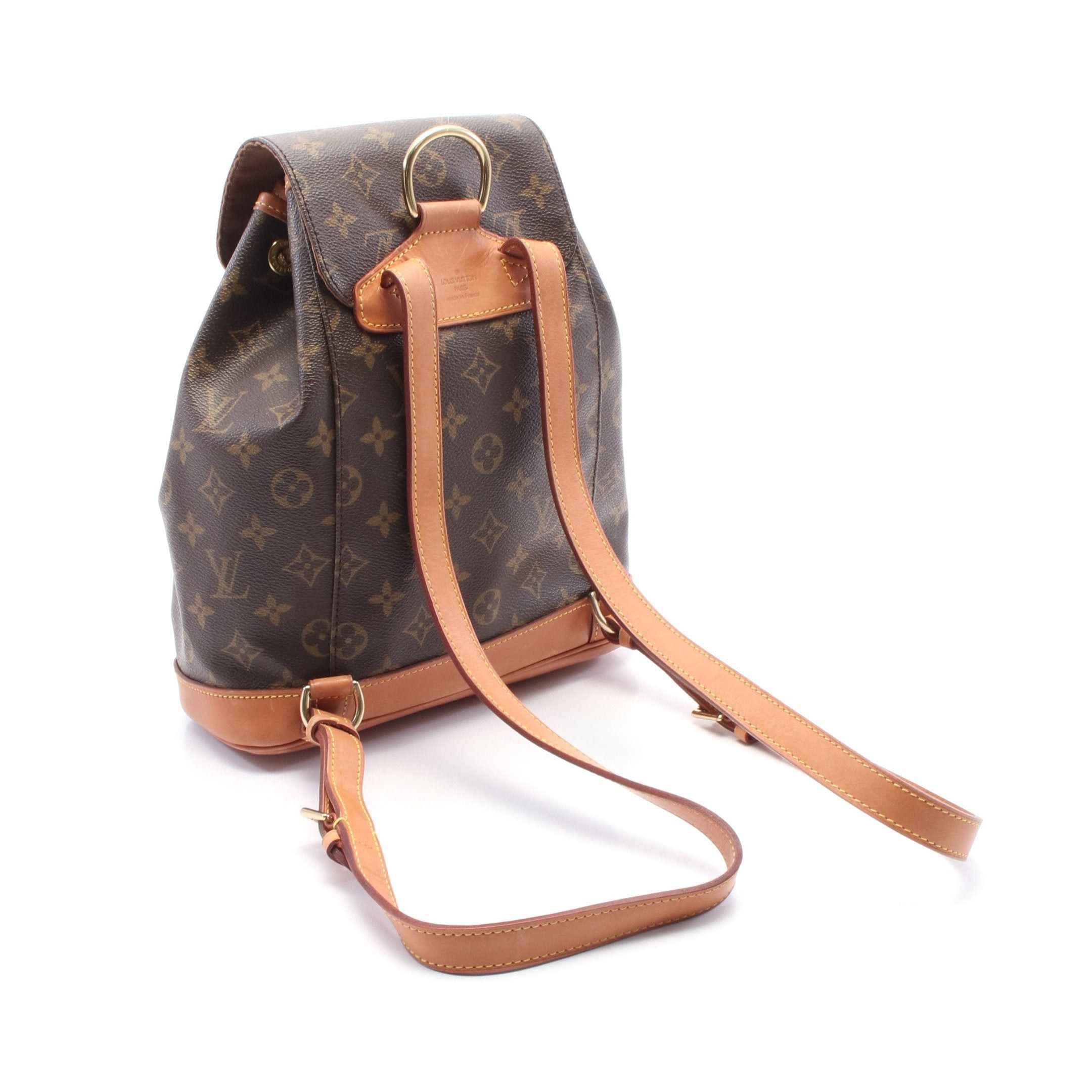 Louis Vuitton Louis Vuitton Montsouris Mm Monogram Backpack Rucksack Leather Brown Size ONE SIZE - 2 Thumbnail