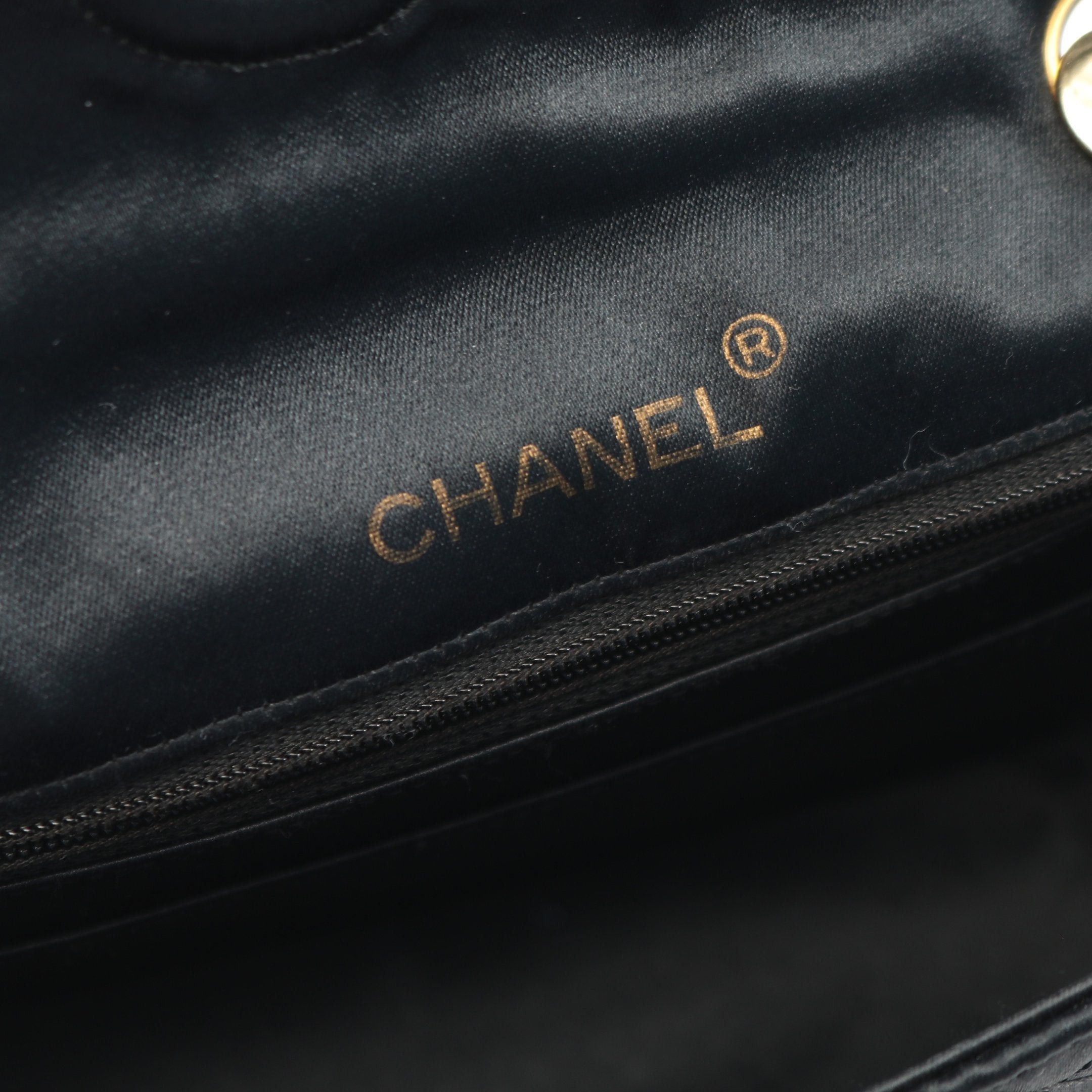 Chanel Chanel Mini Matelasse Chain Handbag Satin Black Gold Hardware Size ONE SIZE - 4 Thumbnail