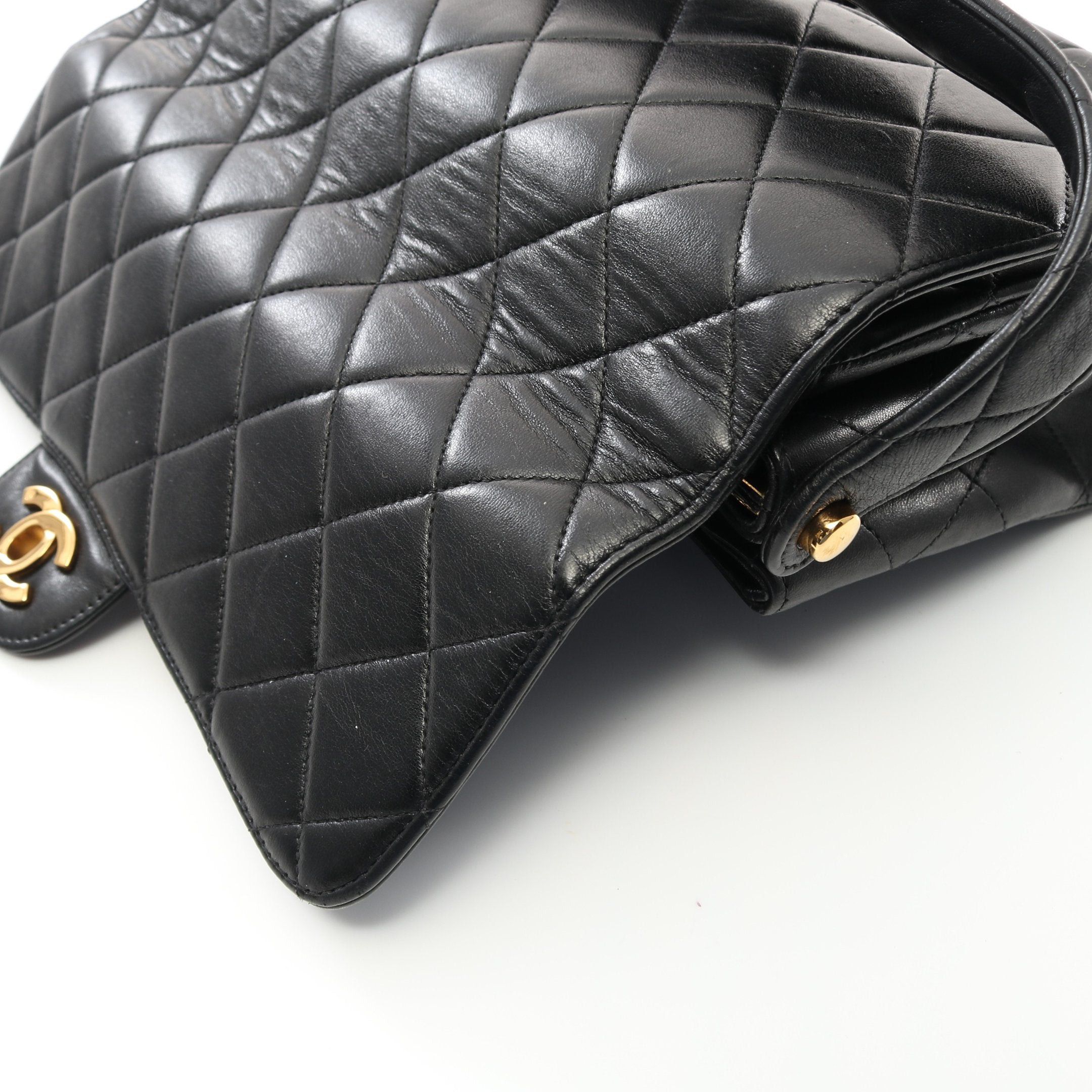 Chanel Chanel Double Face Matelasse Handbag Lambskin Black Gold Hardware Size ONE SIZE - 10 Thumbnail