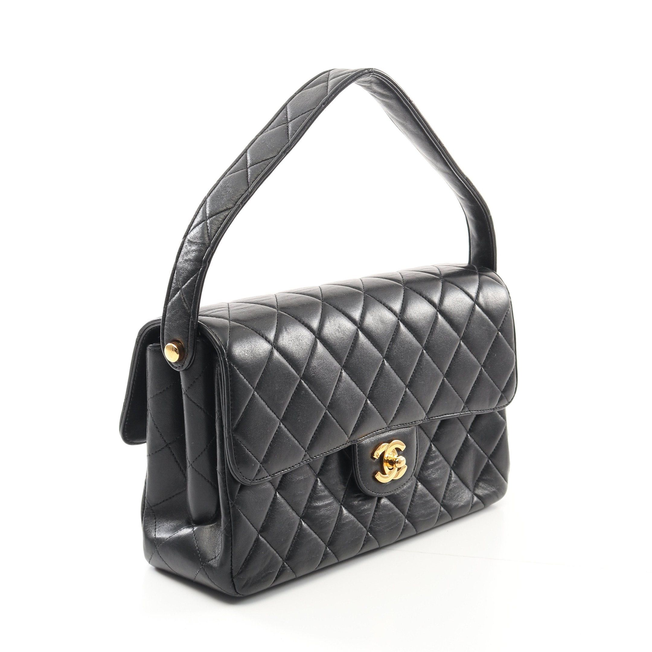 Chanel Chanel Double Face Matelasse Handbag Lambskin Black Gold Hardware Size ONE SIZE - 2 Thumbnail
