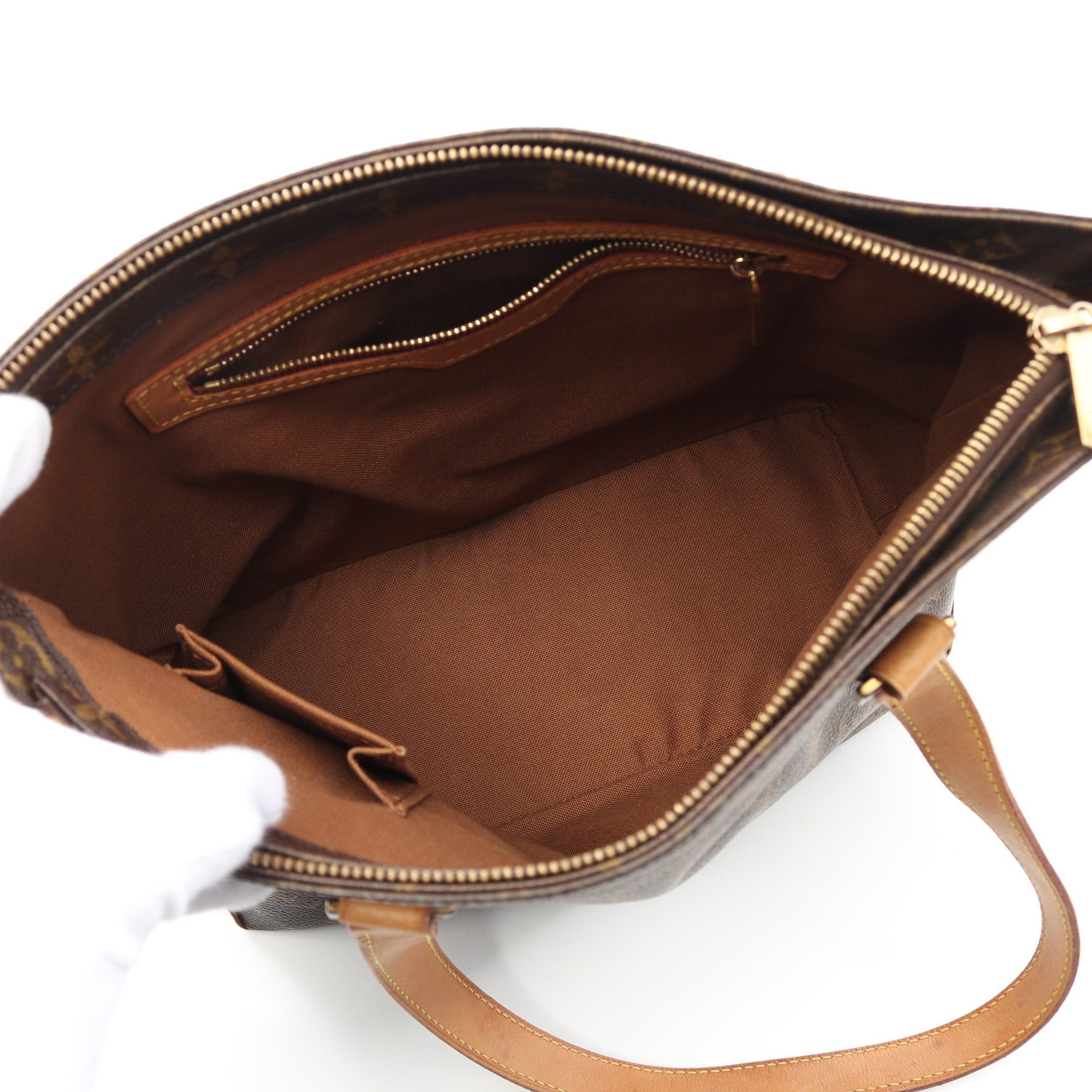 Louis Vuitton Louis Vuitton Cabas Piano Monogram Shoulder Bag Leather Brown Size ONE SIZE - 3 Thumbnail