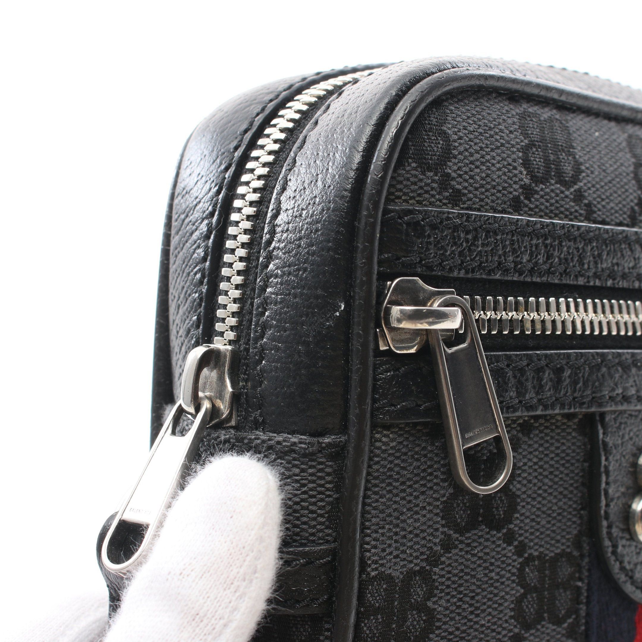 Balenciaga Balenciaga Balenciaga * Gucci Hacker Project Shoulder Bag Canvas Leather Black Multicolor Size ONE SIZE - 5 Thumbnail
